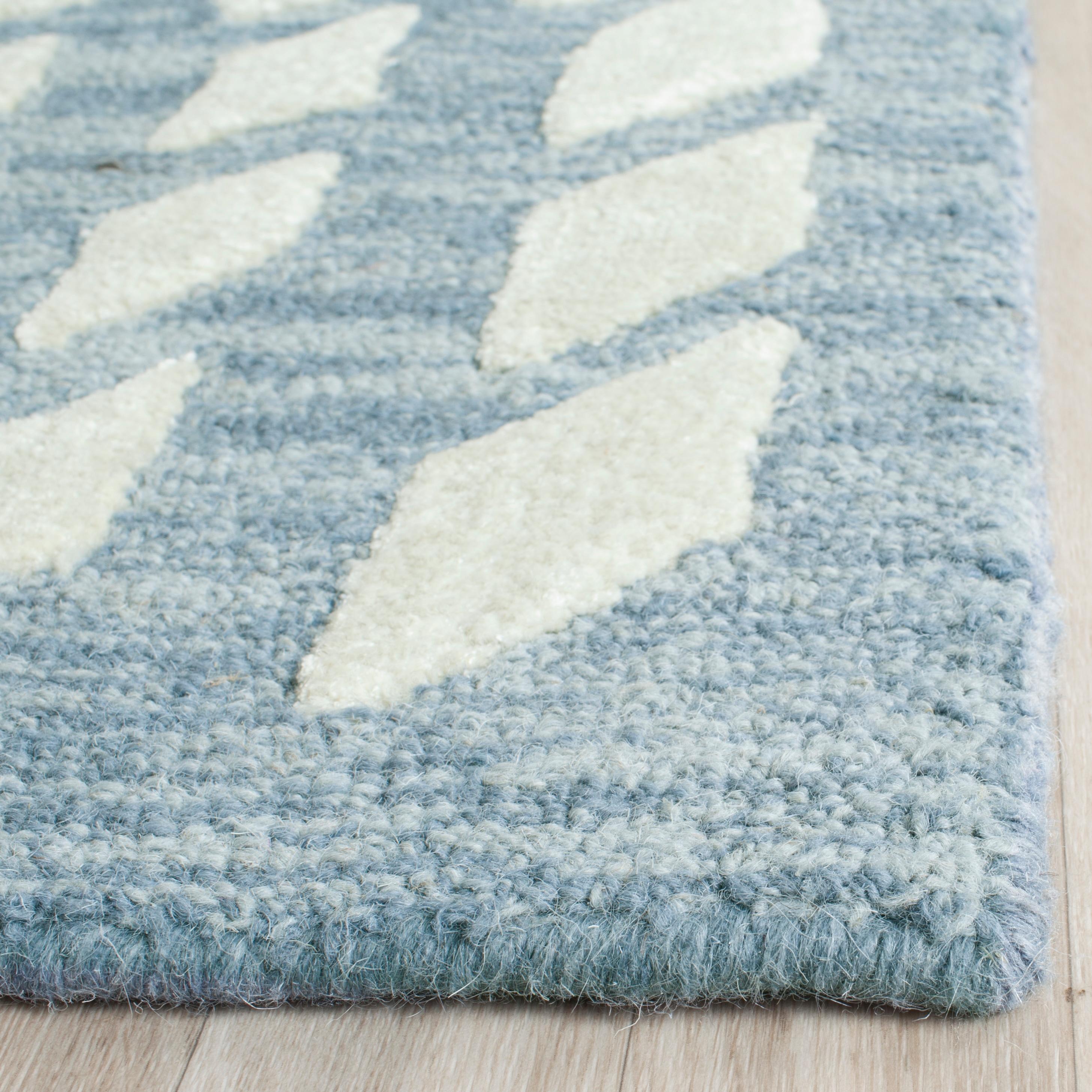 Bella BEL126 Hand Tufted Area Rug - Blue/Ivory - 8'x10' - Safavieh.