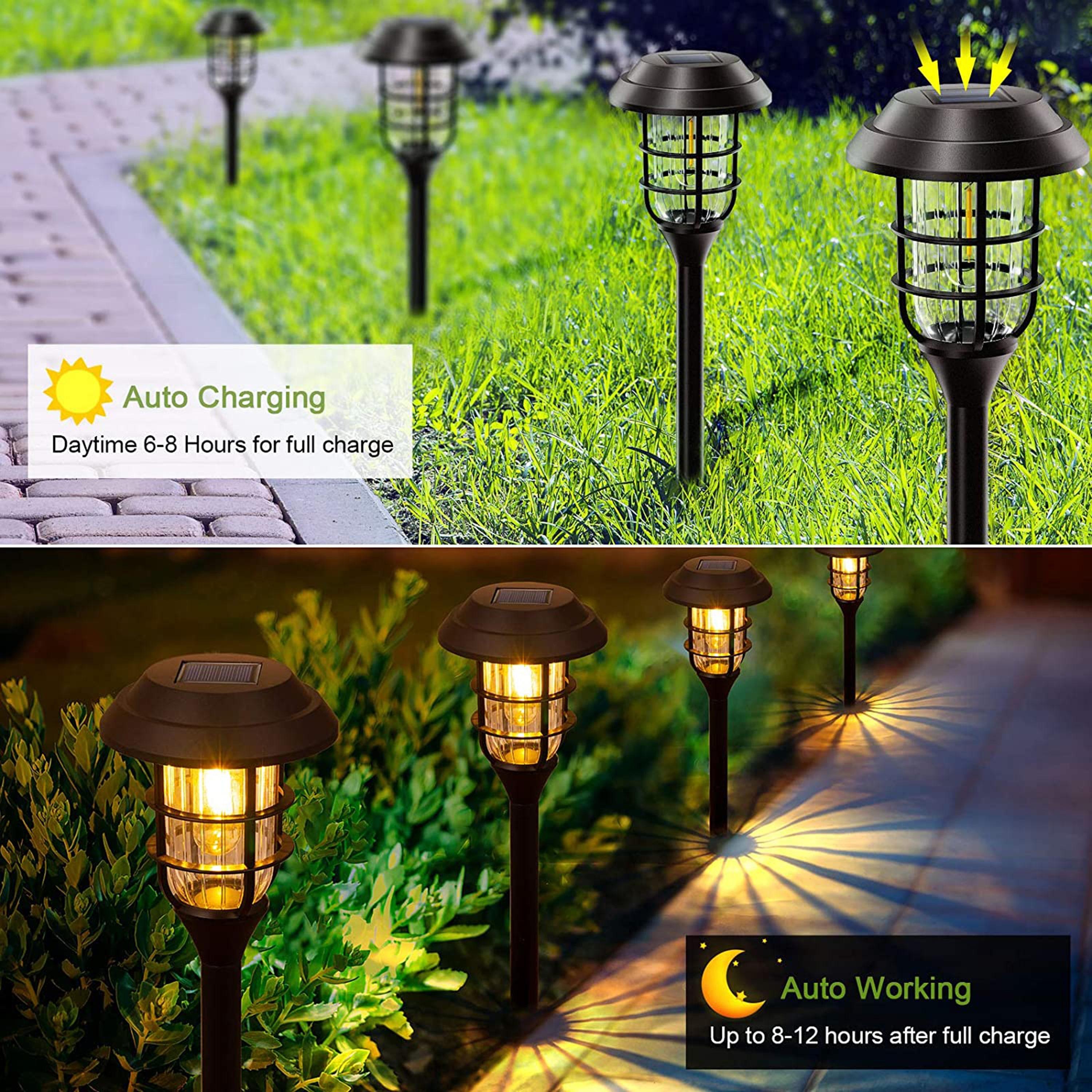 Low Voltage Solar Powered Integrated LED Pathway Light (Set of 8)