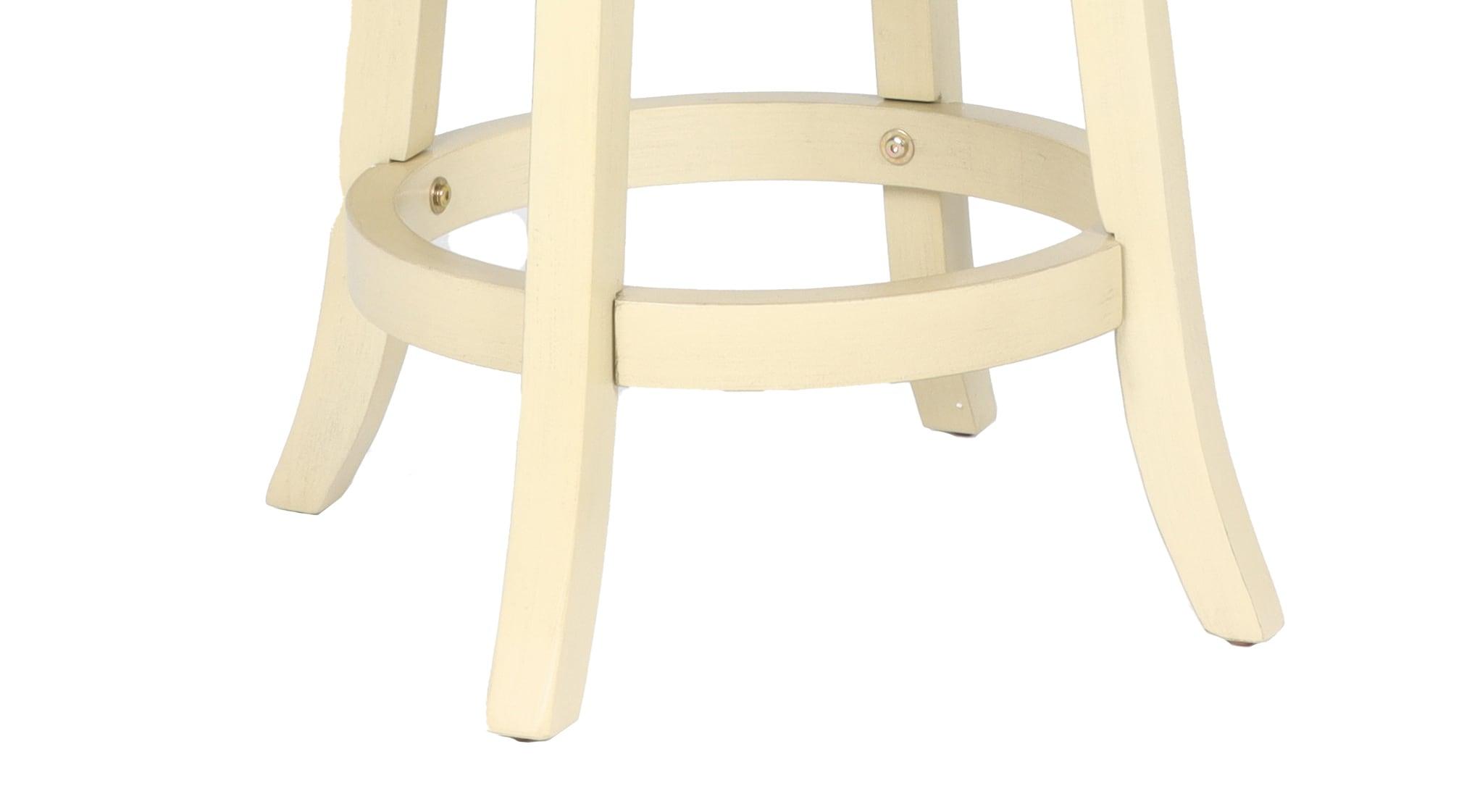 New Classic Furniture,Furniture York 24" Wood Counter Stool With Fabric Seat In Ant White