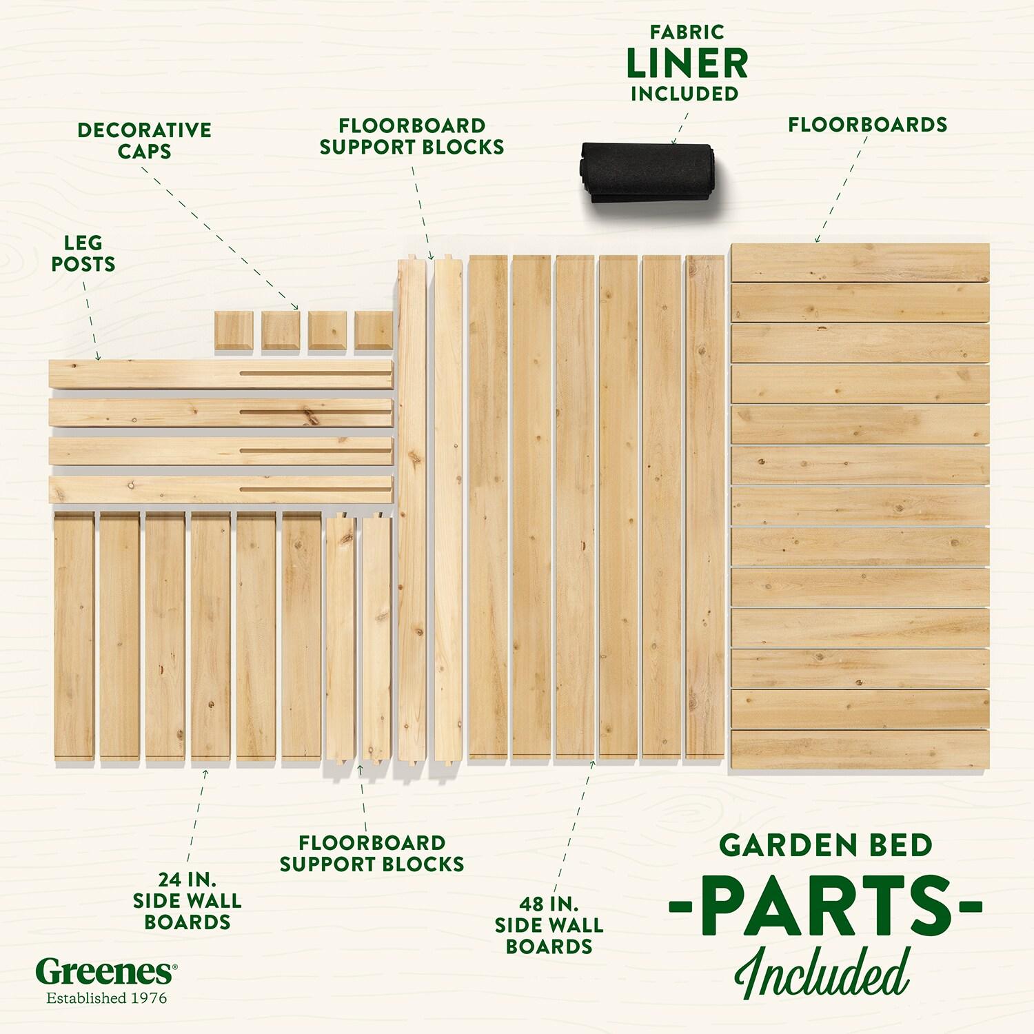 Greenes Fence Wood Elevated Planter