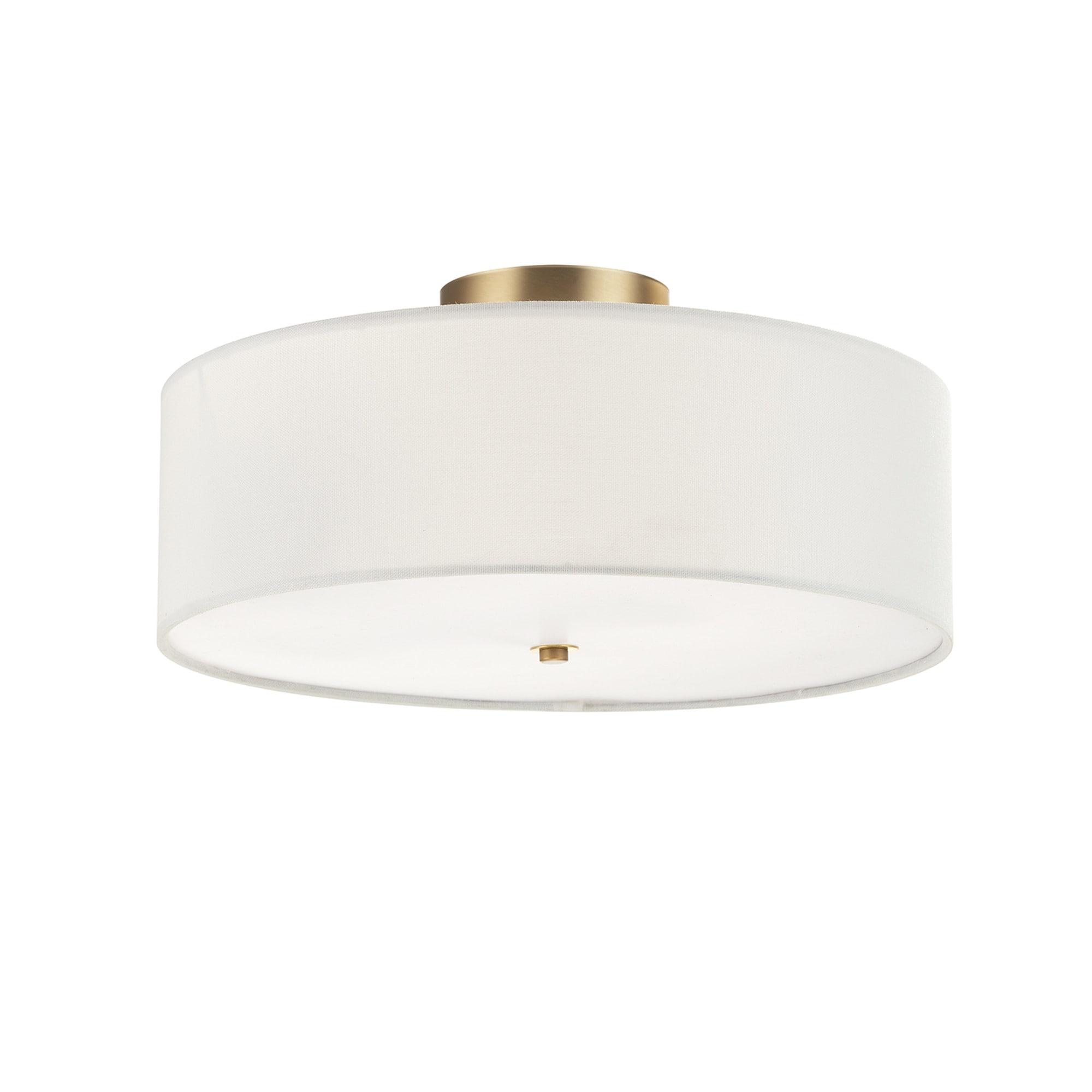Kyle 2-Light Matte Brass Flush Mount - one size