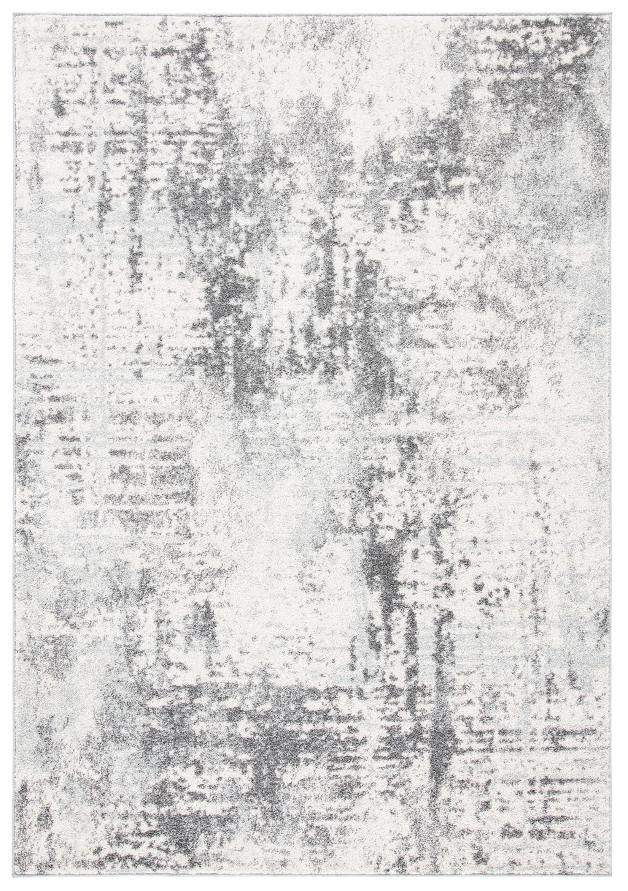 Tulum TUL232 Power Loomed Area Rug - Ivory/Charcoal - 4'x6' - Safavieh.