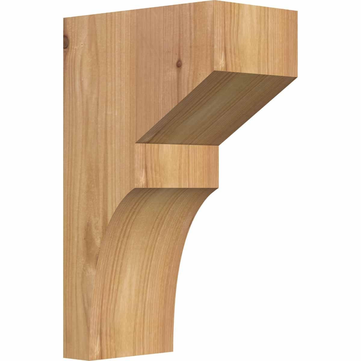 3 1/2"W x 6"D x 10"H Monterey Smooth Corbel, Western Red Cedar