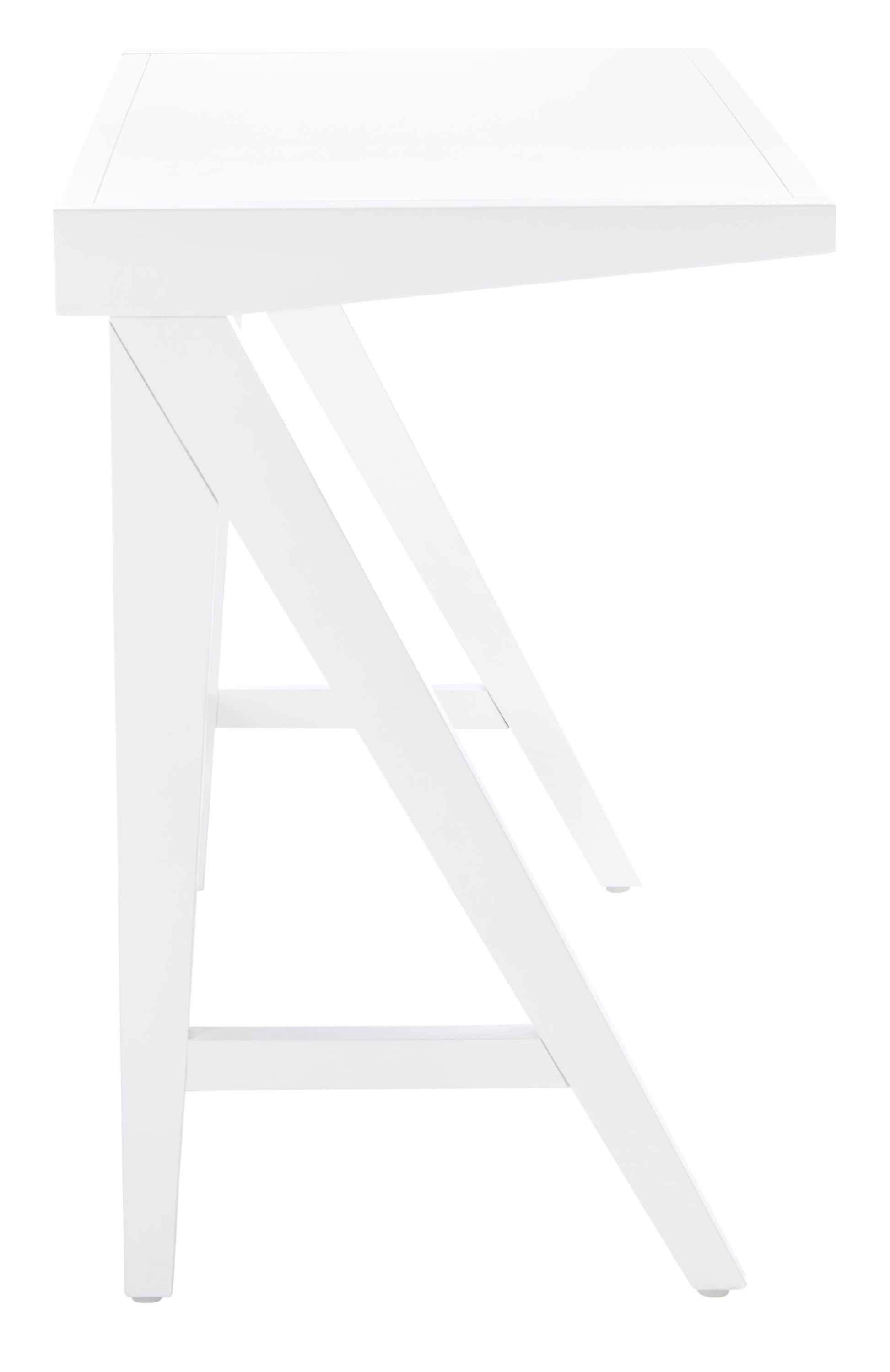 SAFAVIEH Ripley Solid Classic Modern Glam Writing Desk, White