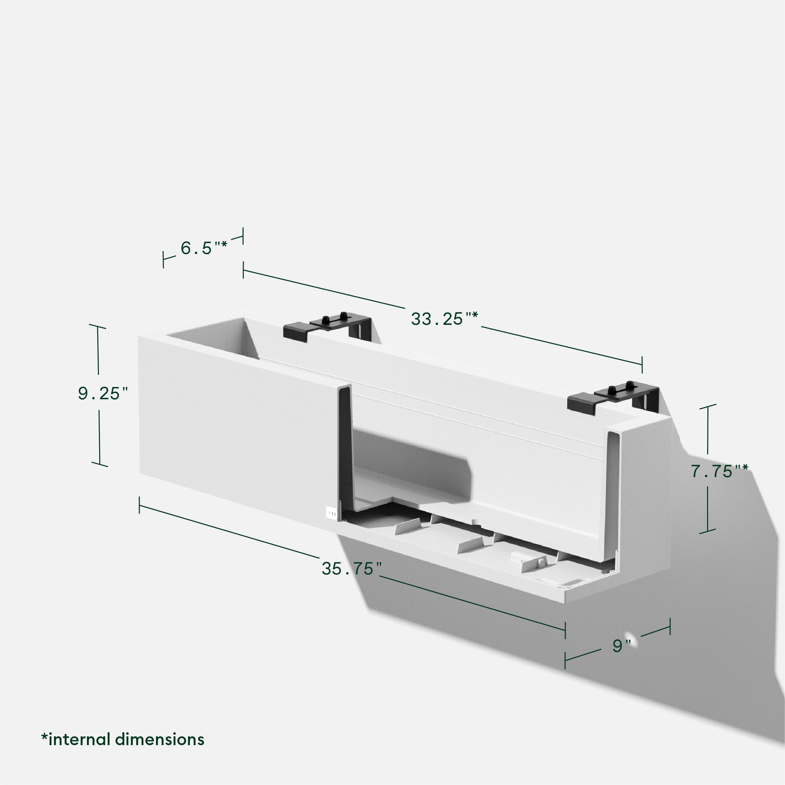 Block Series Railing Window Box Planter