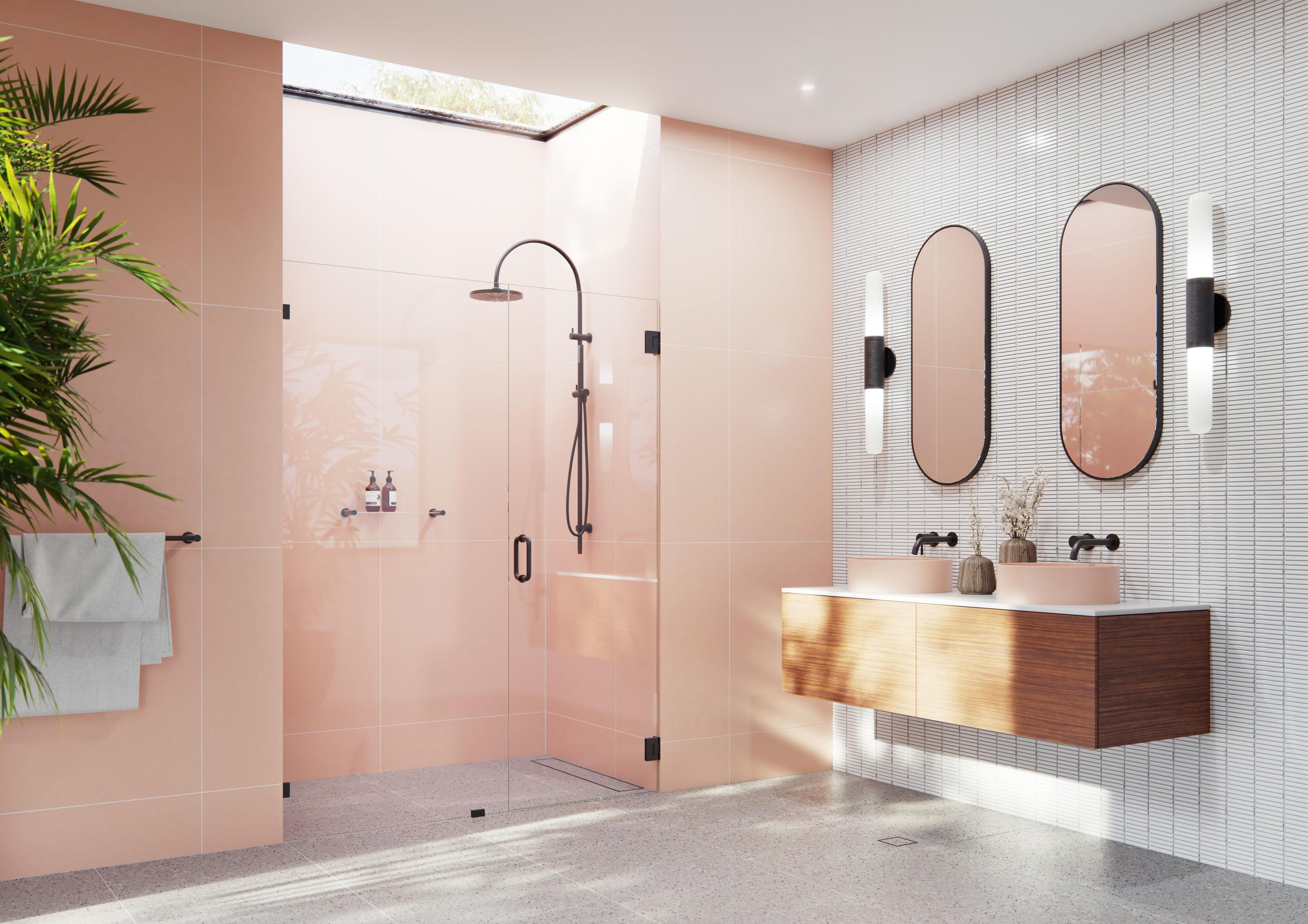 Illume 57.5 in. x 78 in. Fully Frameless Wall Hinge Shower Door