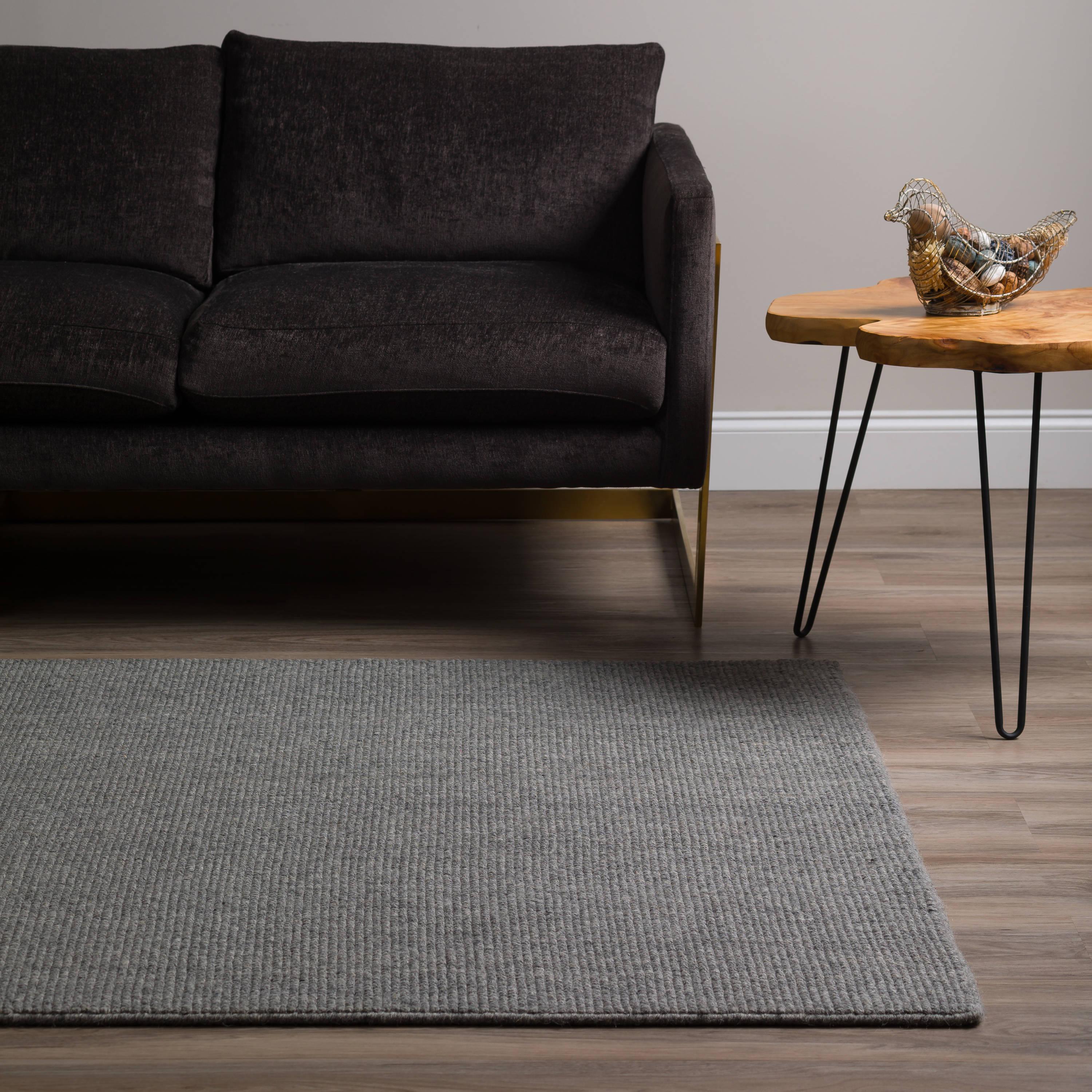 Addison Rugs Jaxon 8' x 10' Rectangle Transitional Wool Area Rug in Pewter Gray
