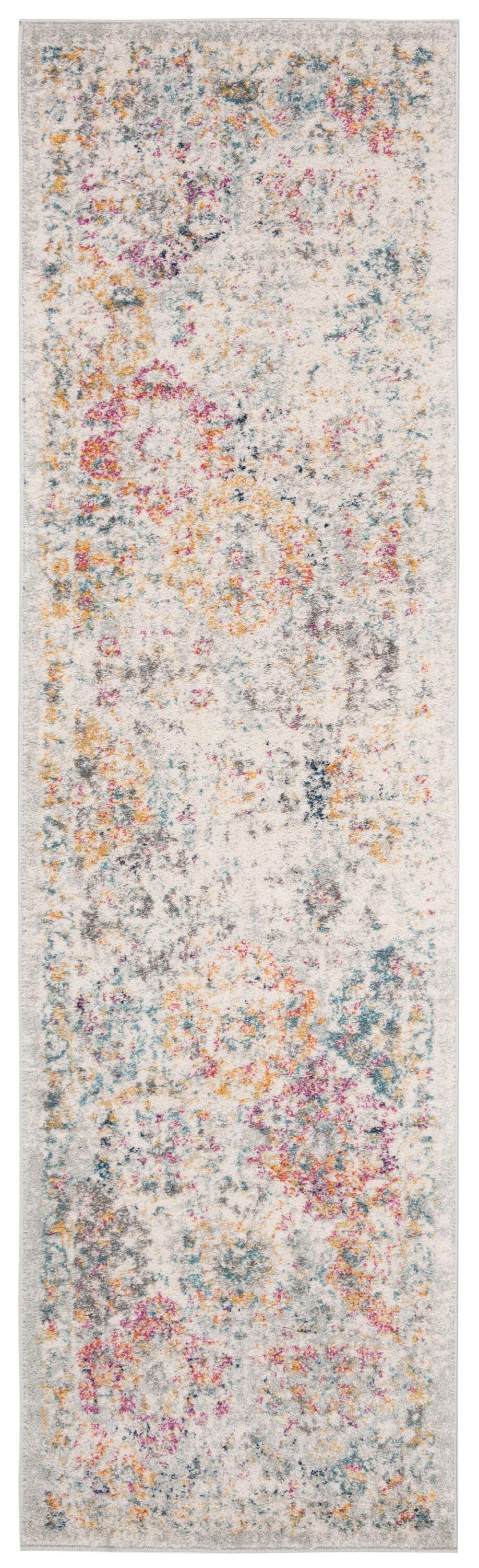 Madison MAD611 Power Loomed Indoor Runner Rug - Grey/Gold - 2'3"x10' - Safavieh