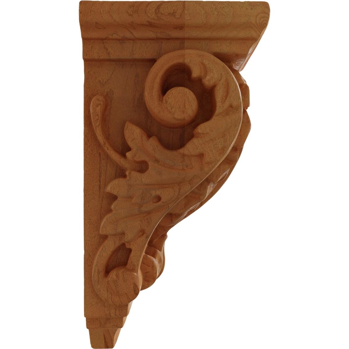 Ekena Millwork 2.25-in x 2.25-in x 4.25-in Unfinished Red Oak Wood Paintable/Stainable Corbel