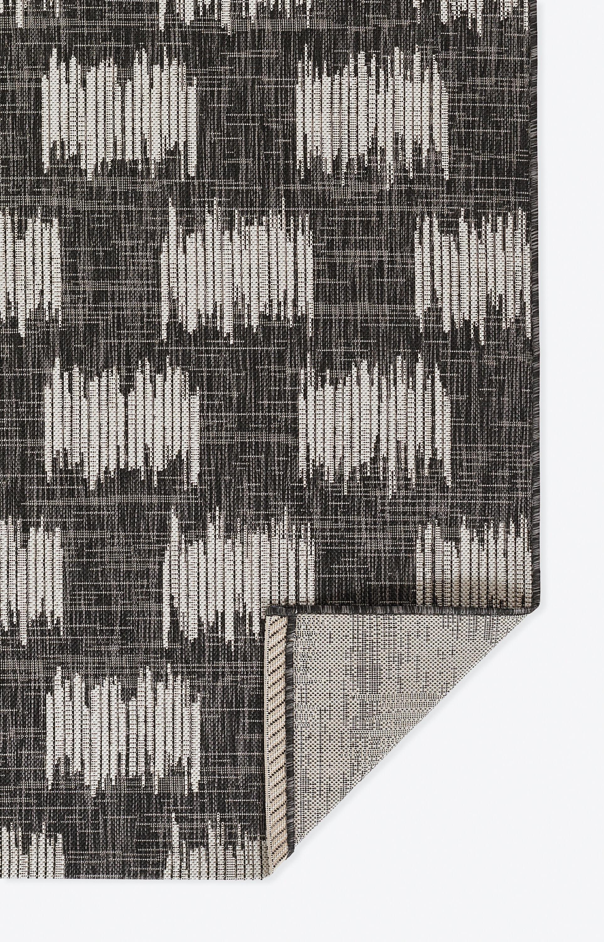 Novogratz by Momeni Villa Turin Charcoal Indoor Outdoor Rug 2' X 6' Runner