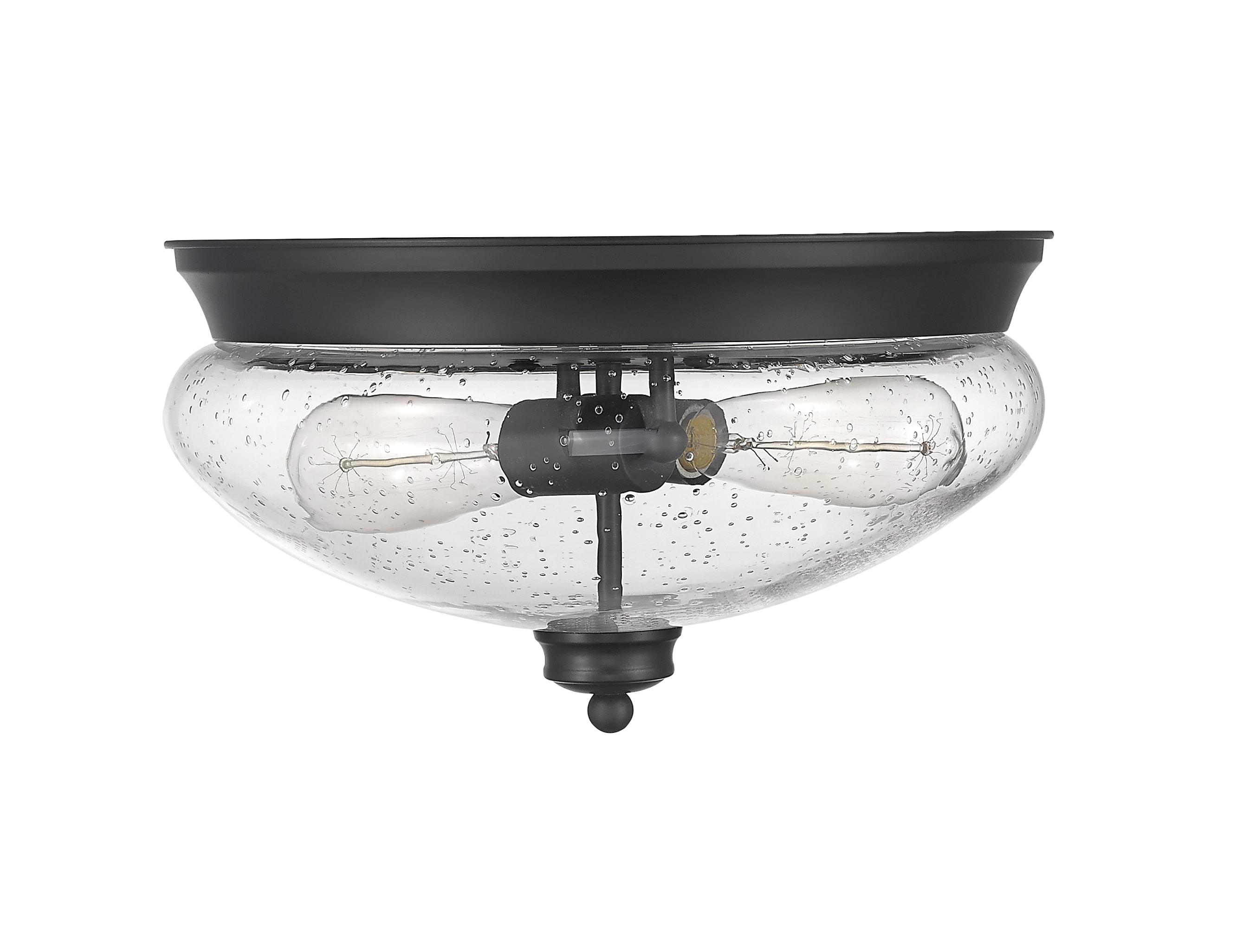 722F2-MB-Z-Lite-Amon - 2 Light Flush Mount in Traditional Style - 13 Inches Wide by 7.5 Inches High