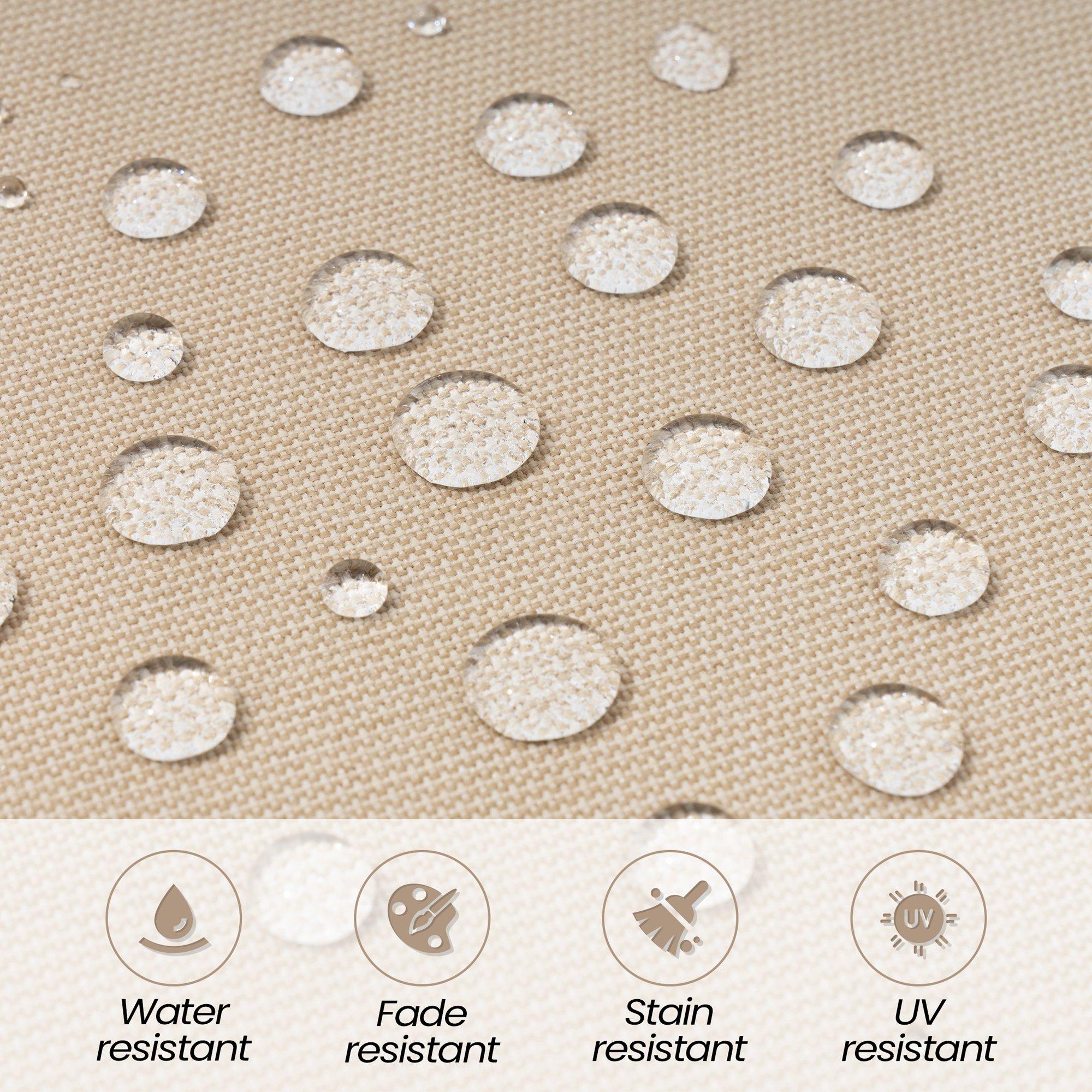 Crestlive Products Outdoor Chair Cushions Set of 2 Fade Resistant Beige