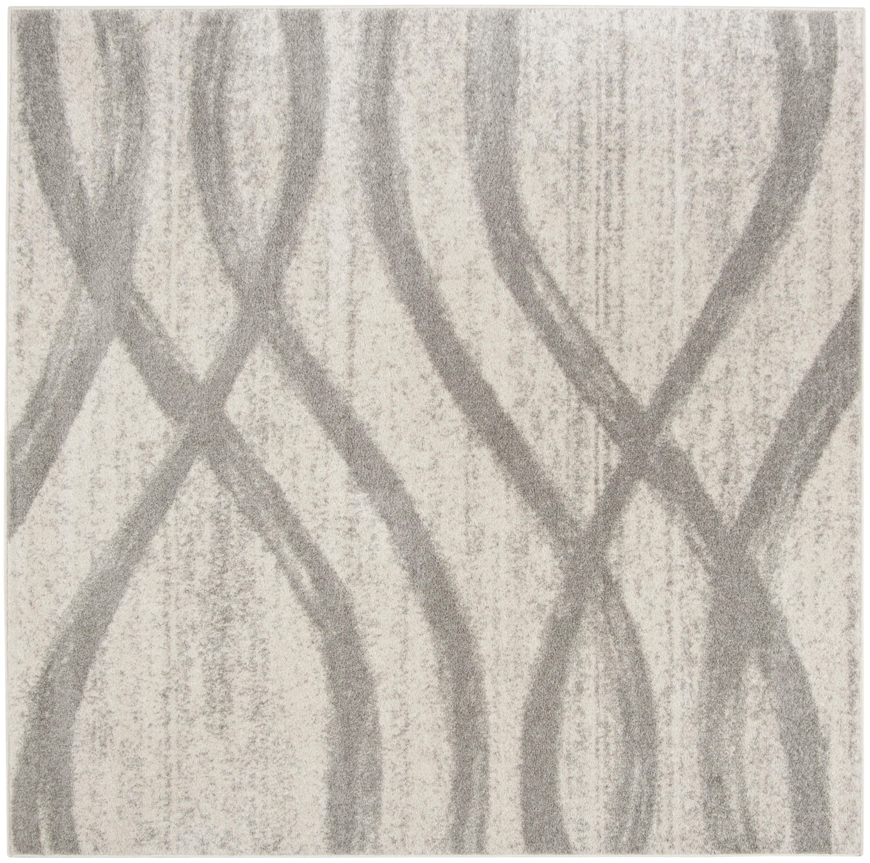 Adirondack ADR125 Machine Made Indoor Area Rug - Cream/Grey - 8'x8' - Safavieh