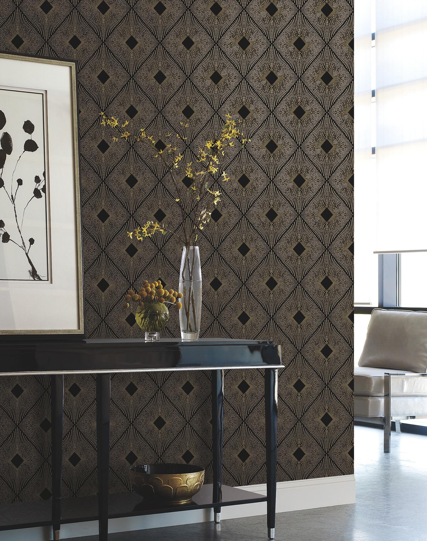 Antonina Vella Modern Metals Modern Geometric Wallpaper