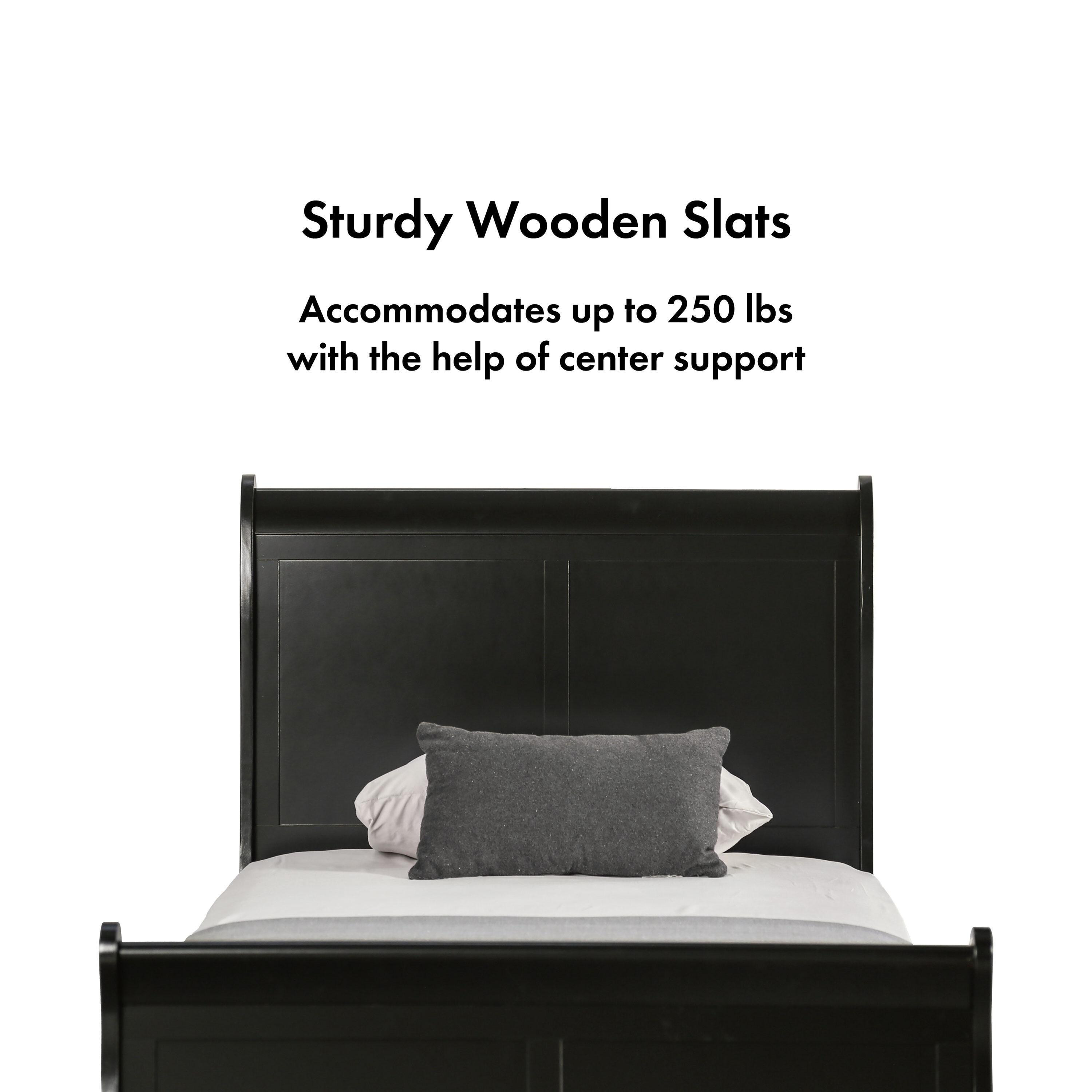 Furniture of America Toni Transitional Solid Wood Panel Twin Bed in Black