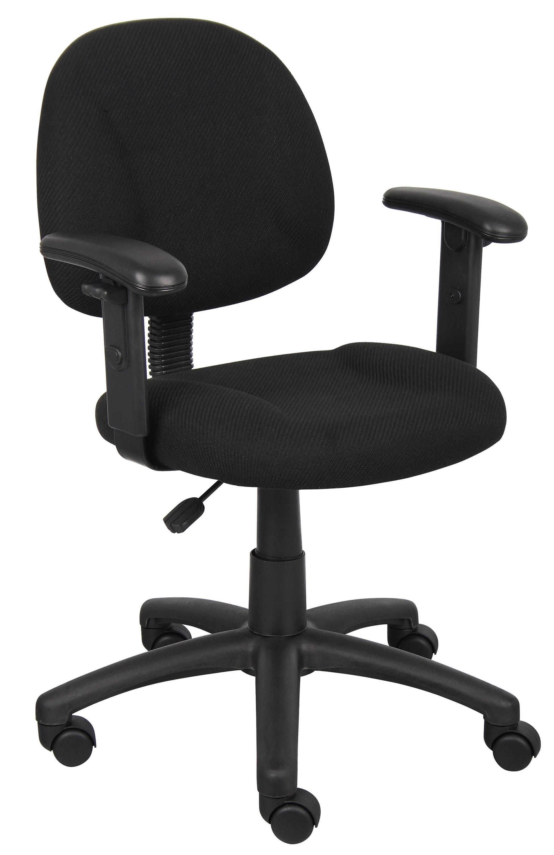 Boss Office Products DX Posture Office Chair with Adjustable Arms in Black