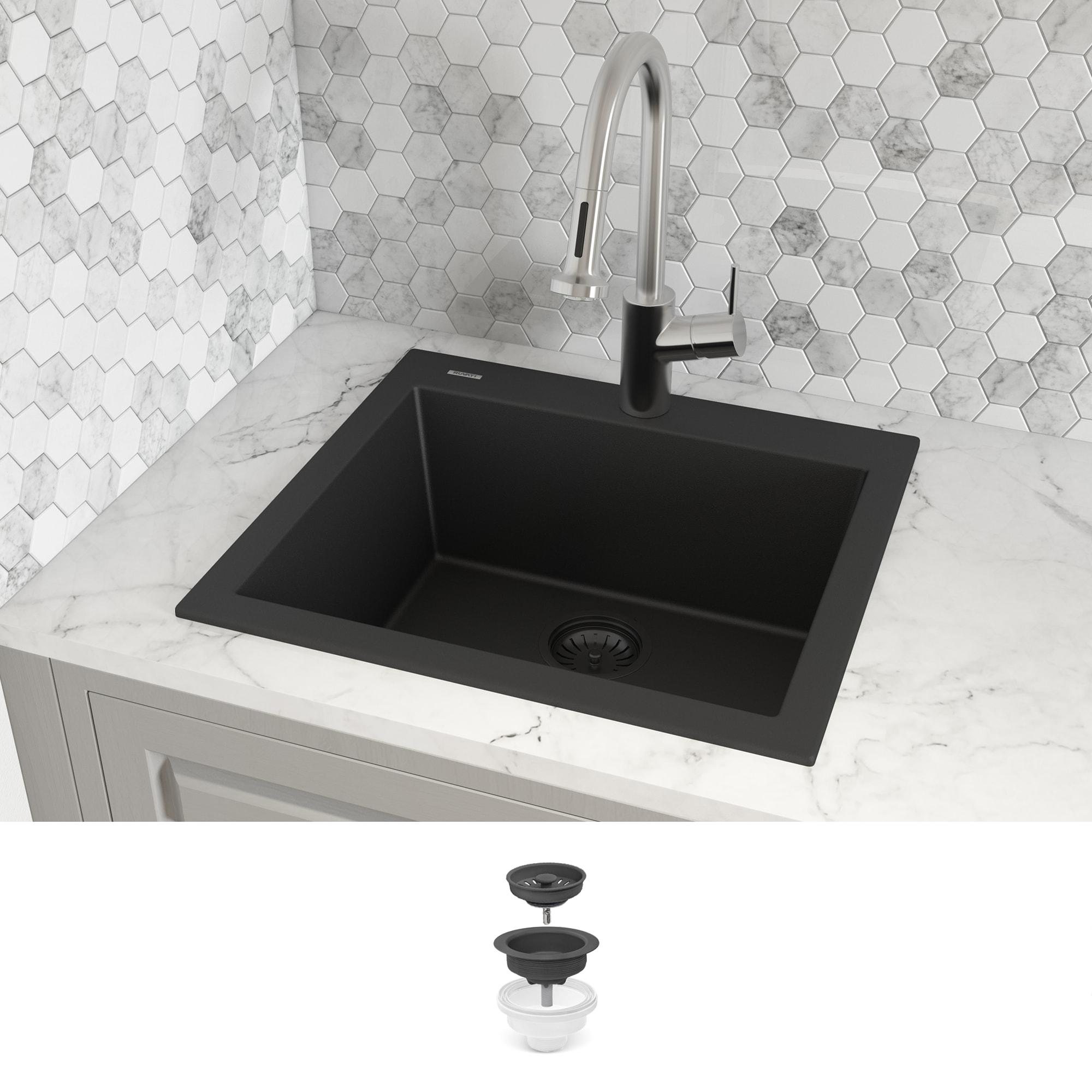 Ruvati epiGranite Drop-in Topmount Granite Composite Kitchen Sink