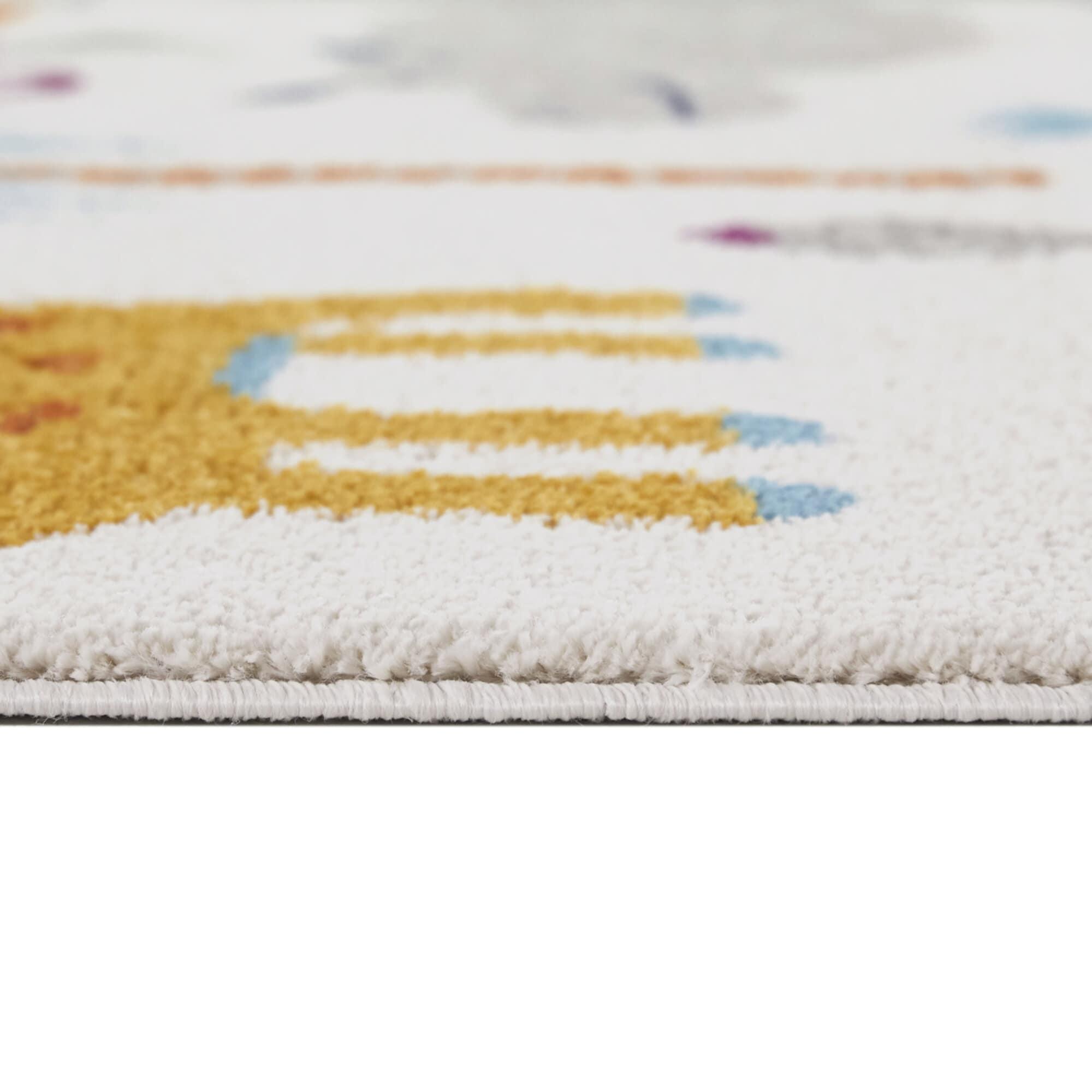5'3"x7' Henry Animals Kids' Rug Cream - Balta Rugs: Jungle Animals, Kids Room Carpet, UV & Stain Resistant