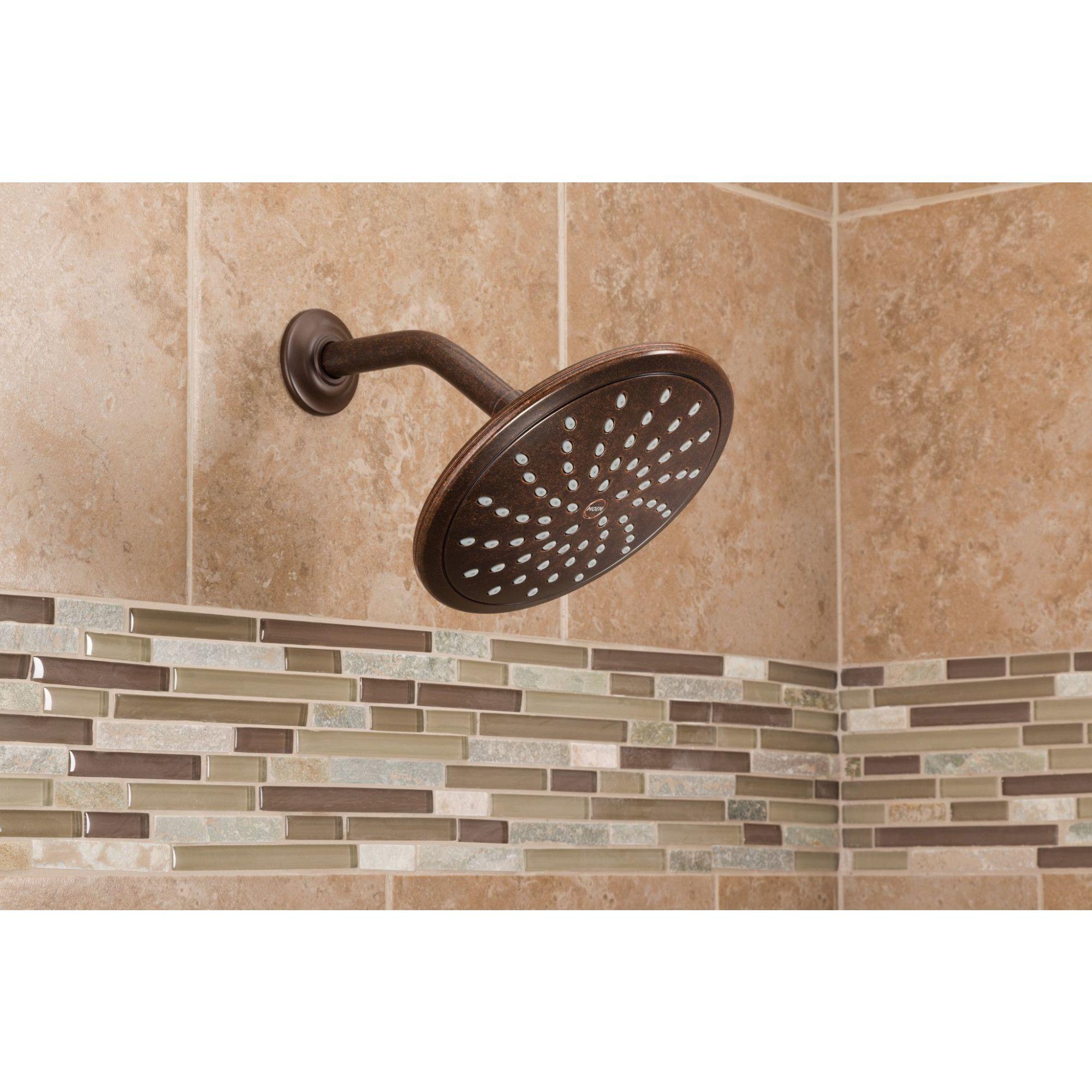 Moen Wide Round Rain Shower Head for Bathroom with 2 GPM High-Pressure Rainfall Spray