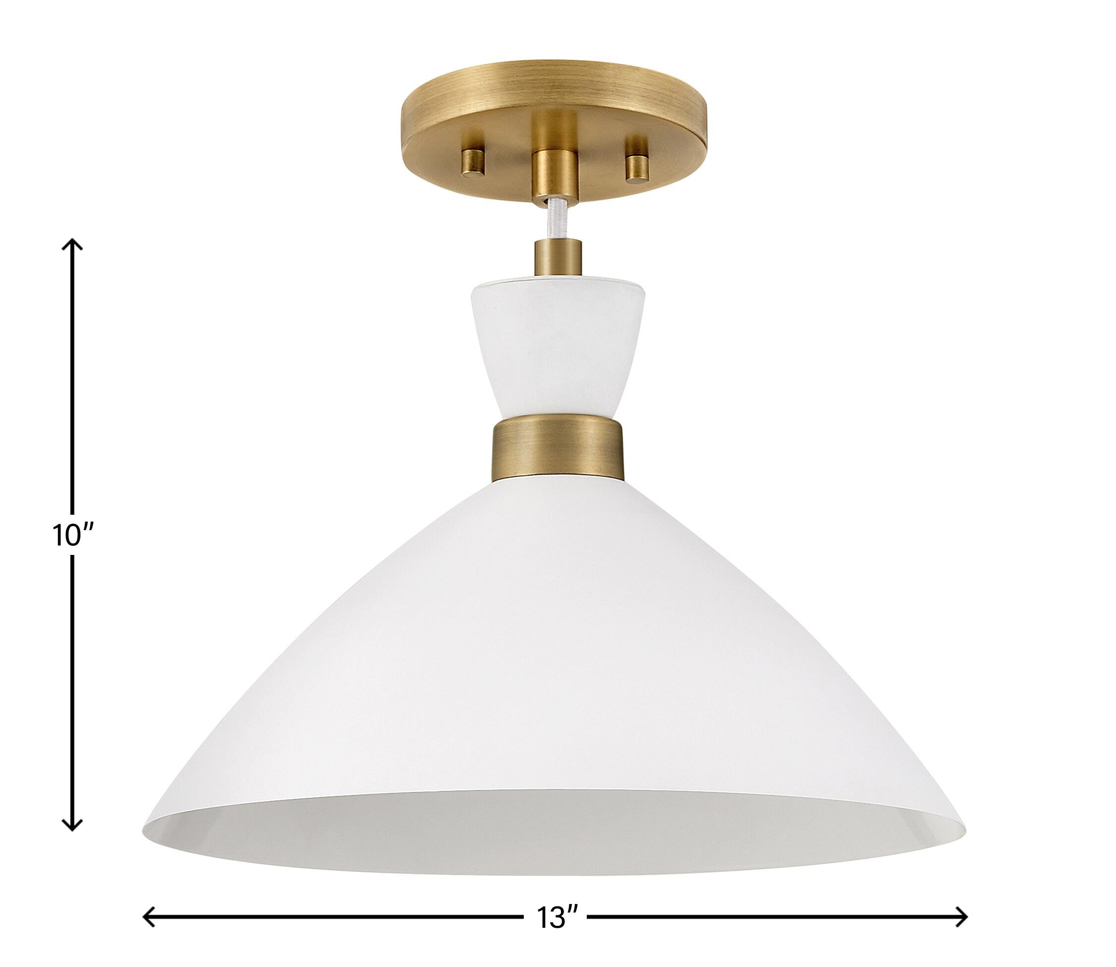 Lark Simon 1 - Light Pendant in  Matte White/Heritage Brass