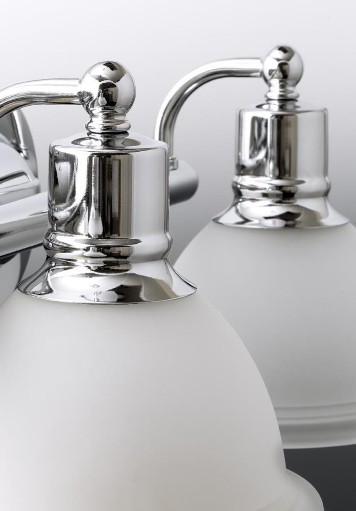 Progress Lighting Madison 3-Light Wall Bracket, Polished Chrome, White Etched Glass