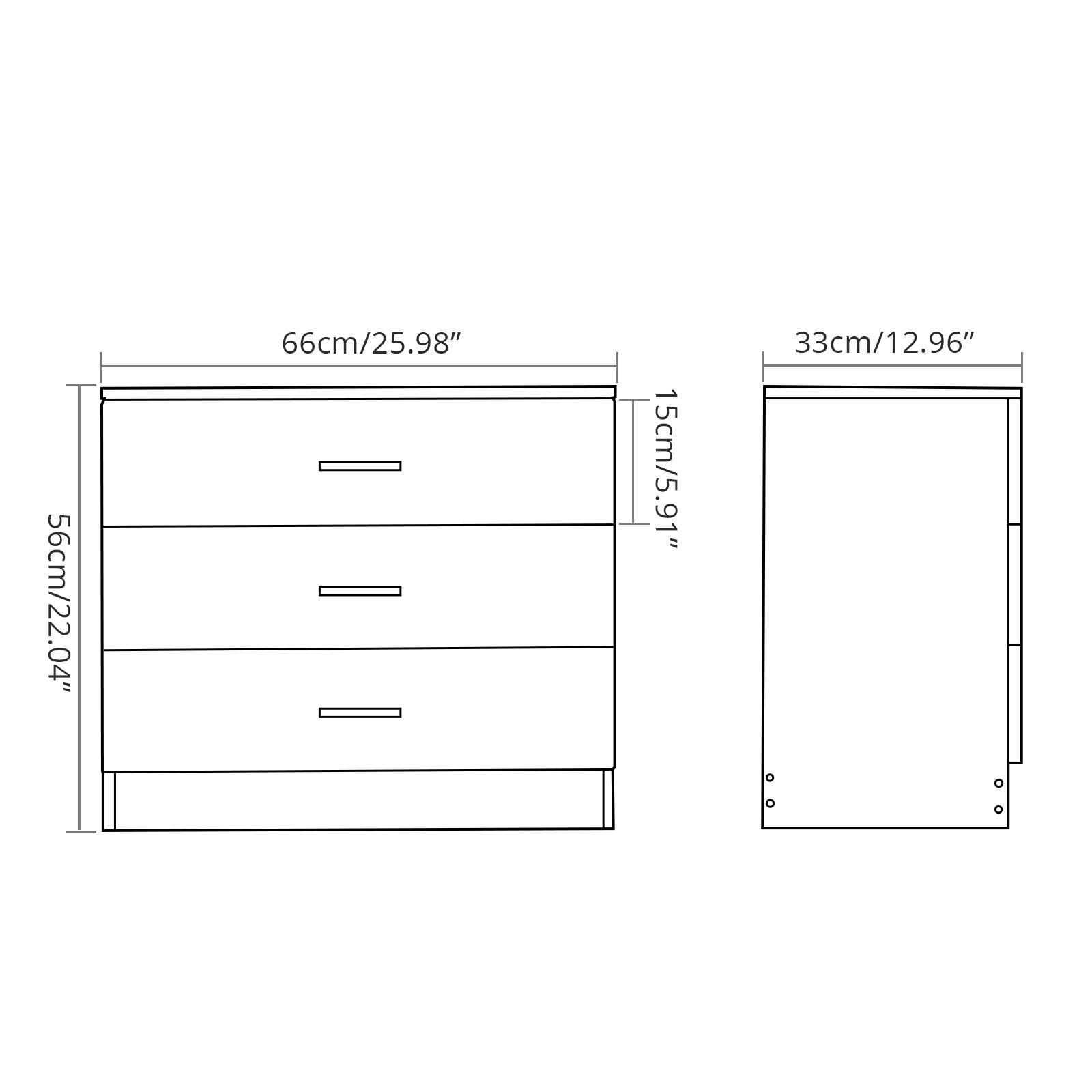 White Dressers for Bedroom, Heavy Duty 3-Drawer Wood Chest of Drawers, Modern Storage Bedroom Chest for Kids Room, White Vertical Storage Cabinet for Bathroom, Closet, Entryway, Hallway, Nursery