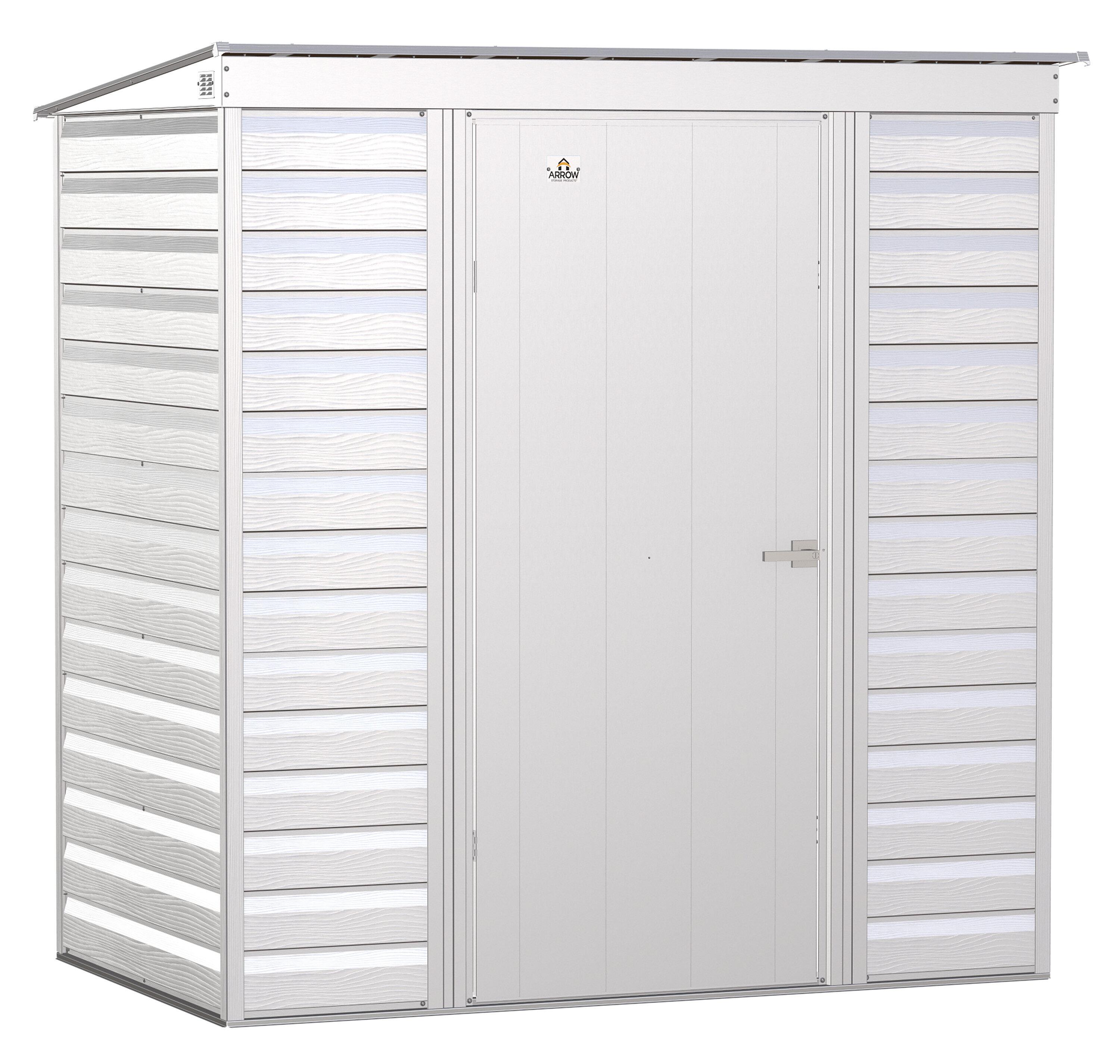 6 ft. W x 4 ft. D Steel Horizontal Storage Shed