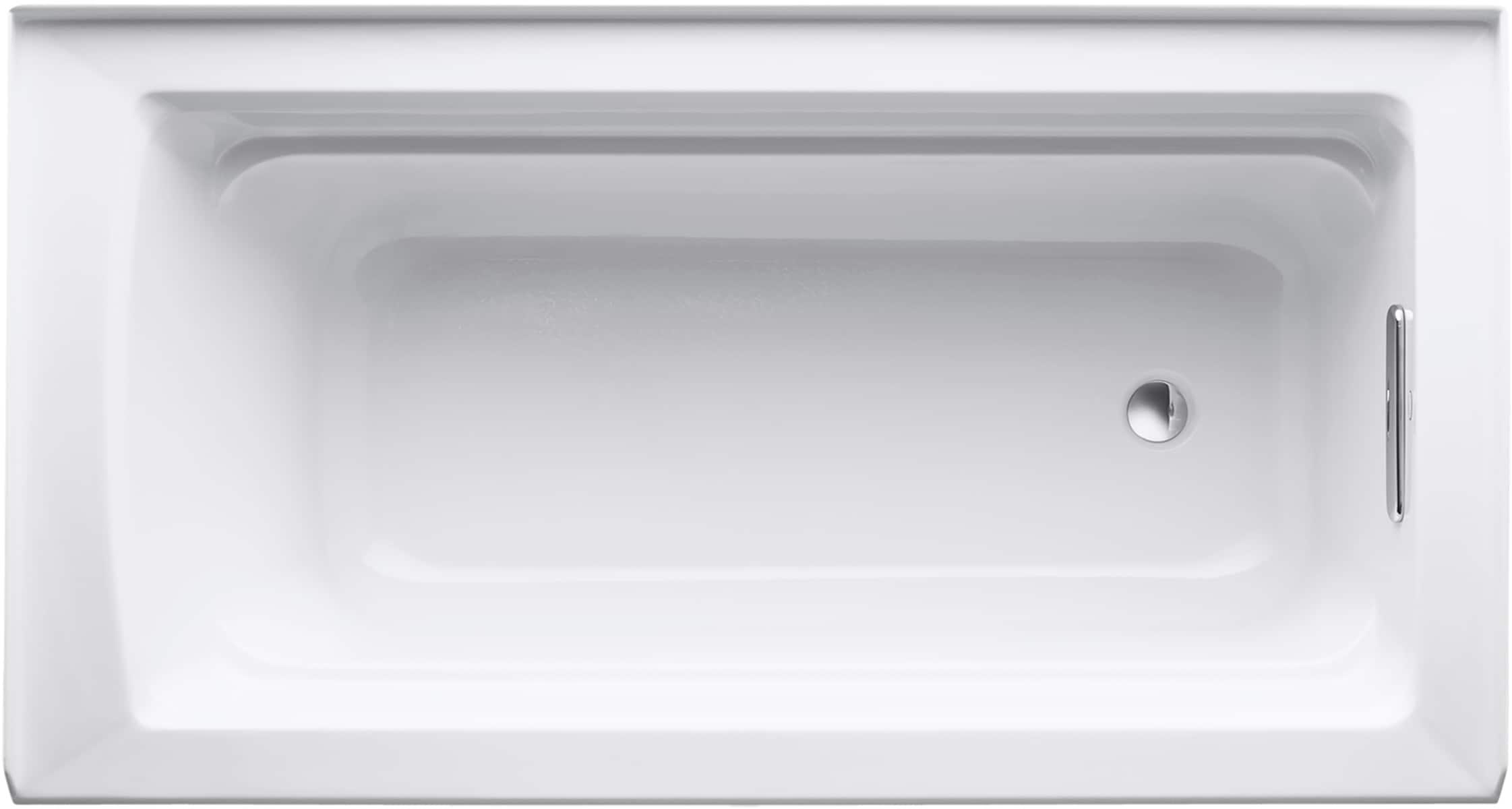 Archer® 60" x 32" Acrylic Alcove Soaking Bathtub with Comfort Depth