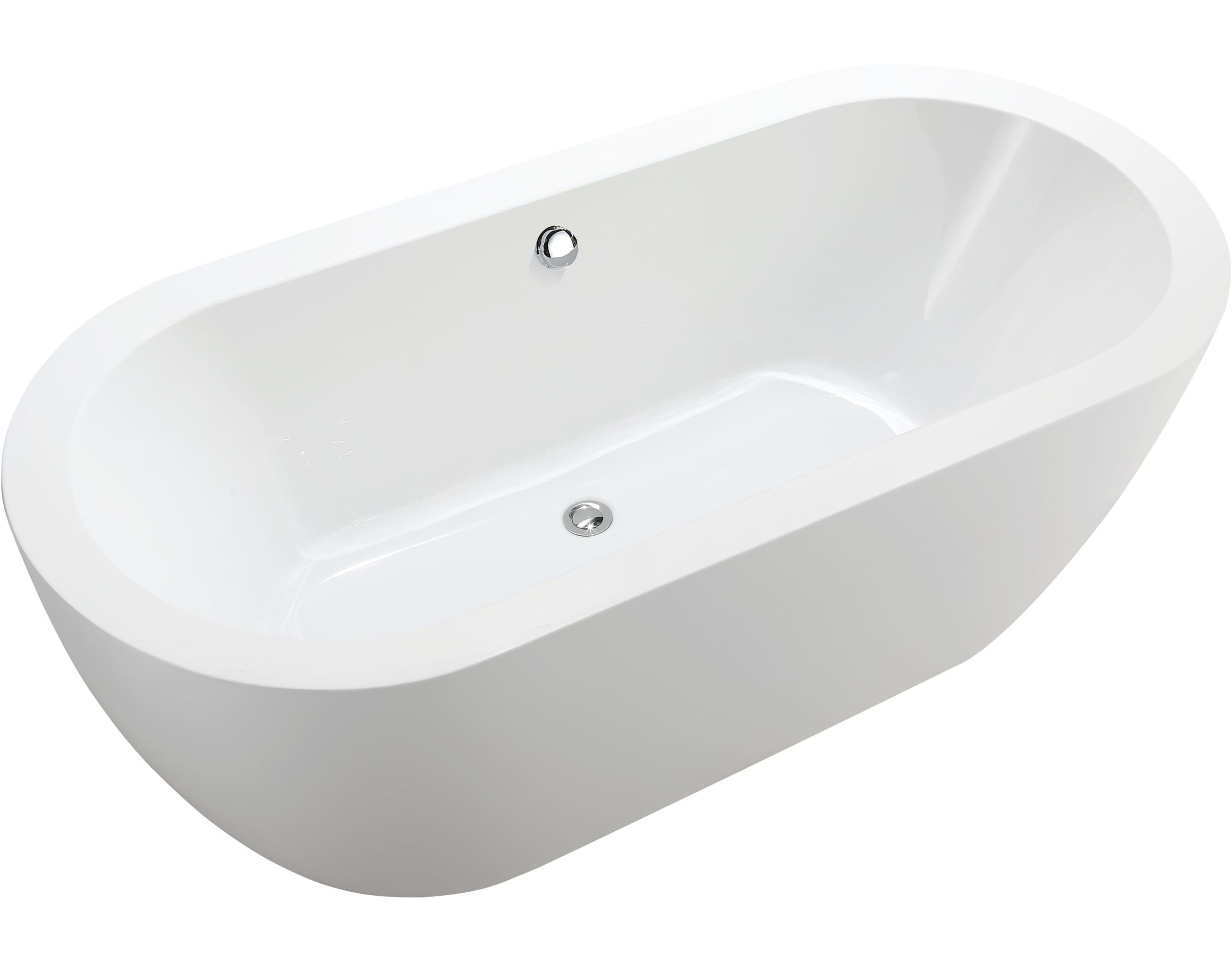 68 " x 31 " Freestanding Soaking Acrylic Bathtub