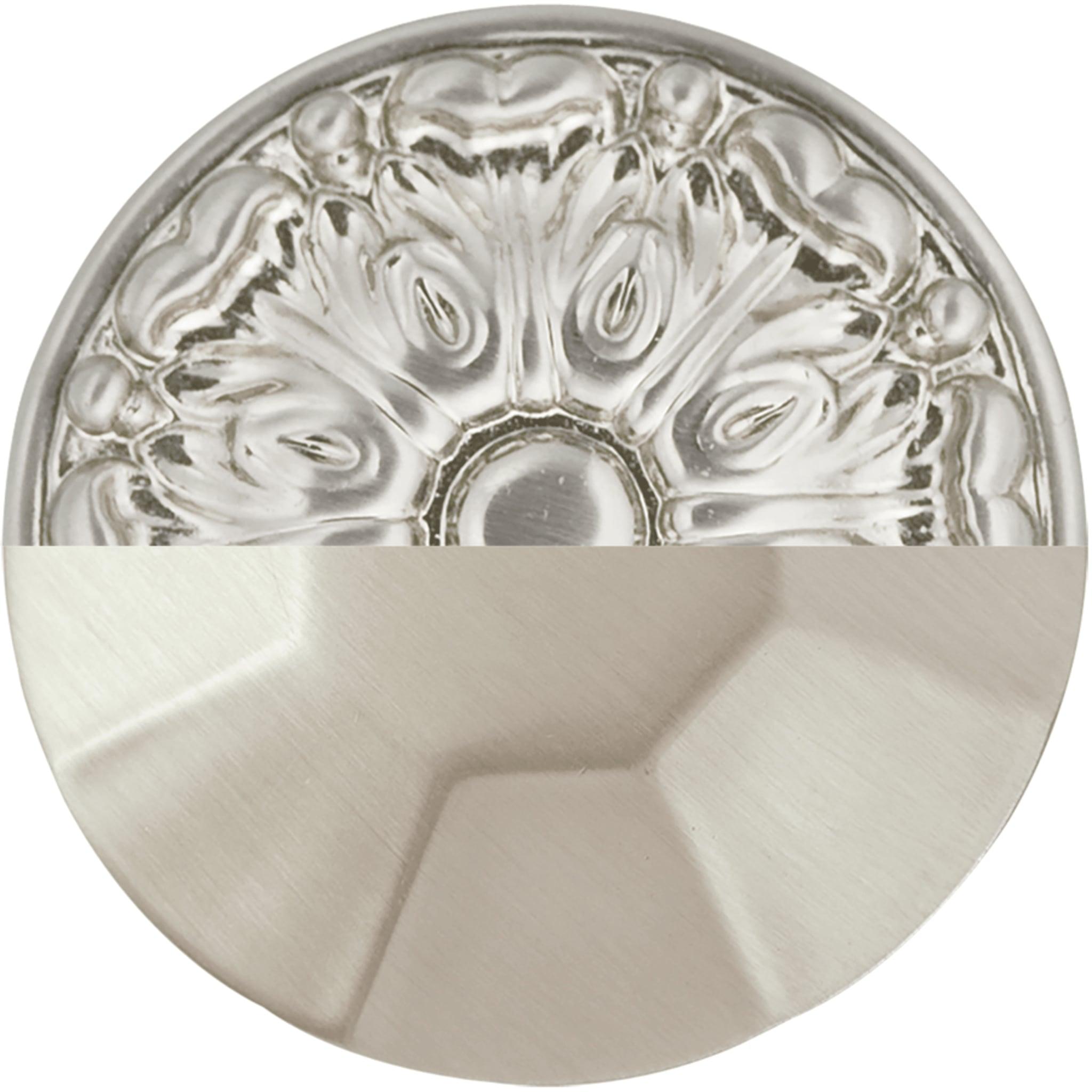Hickory Hardware Forge Collection Rectangular Knob - 1-7/16" x 1-1/4 " Cabinet Knob Satin Nickel - Farmhouse Hardware for Drawers & Cabinets (Set of 10)