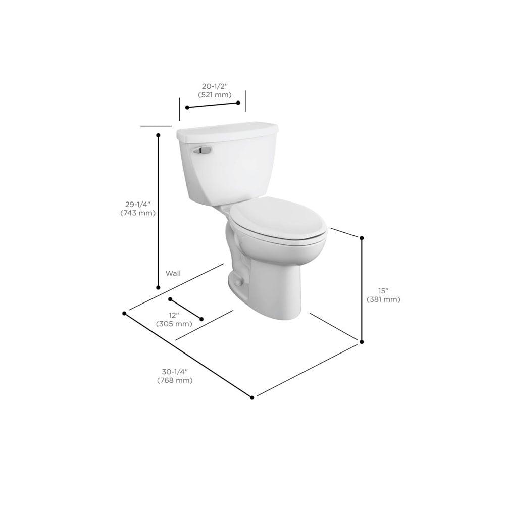 American Standard Cadet Two-Piece Pressure Assist Toilet Elongated