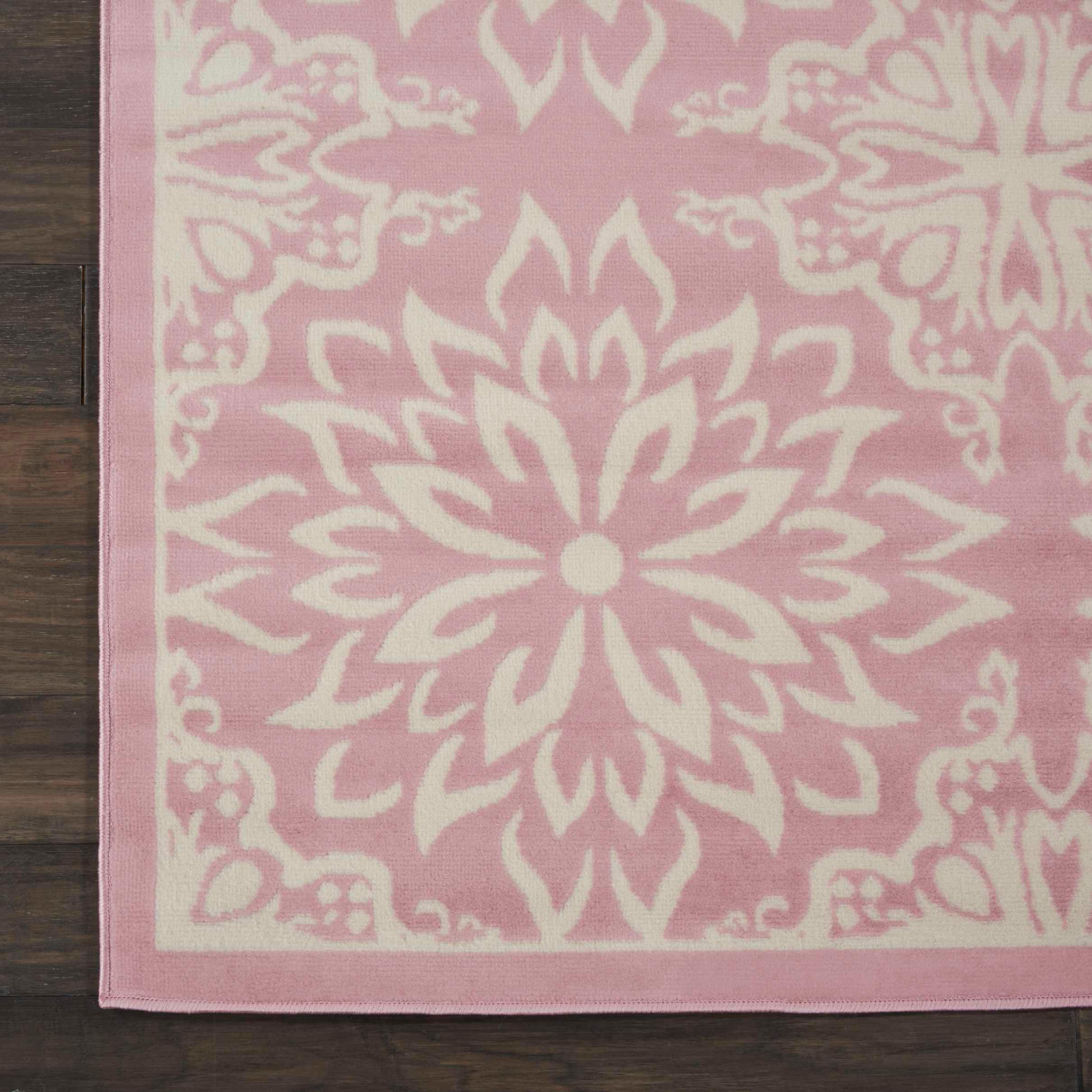 Nourison Jubilant 7' x 10' Ivory Pink Farmhouse Indoor Rug