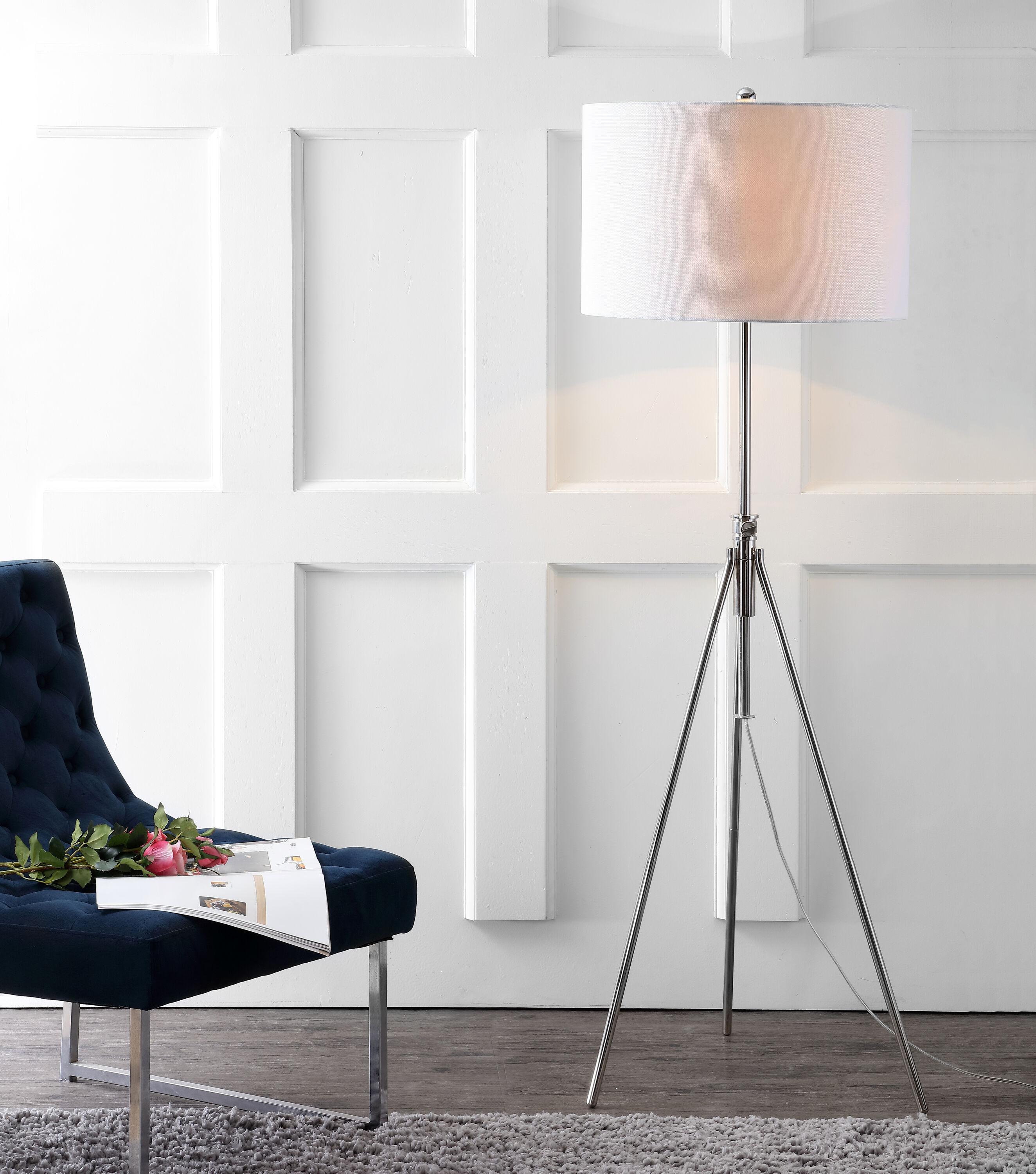 Cipriana Floor Lamp - FLL4007 - Silver/White - Safavieh