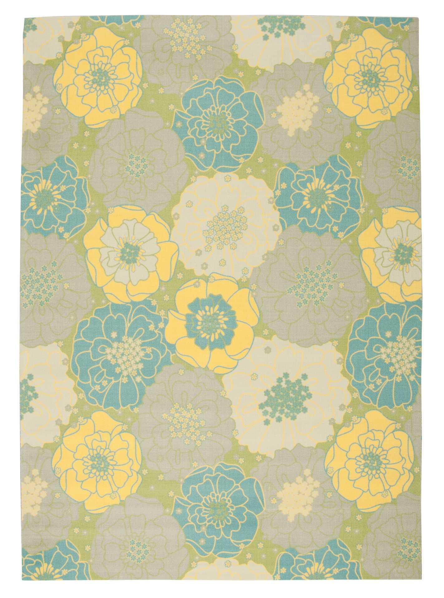 Nourison Home & Garden Green Indoor/Outdoor Area Rug RS021 7'9" x 10'10"
