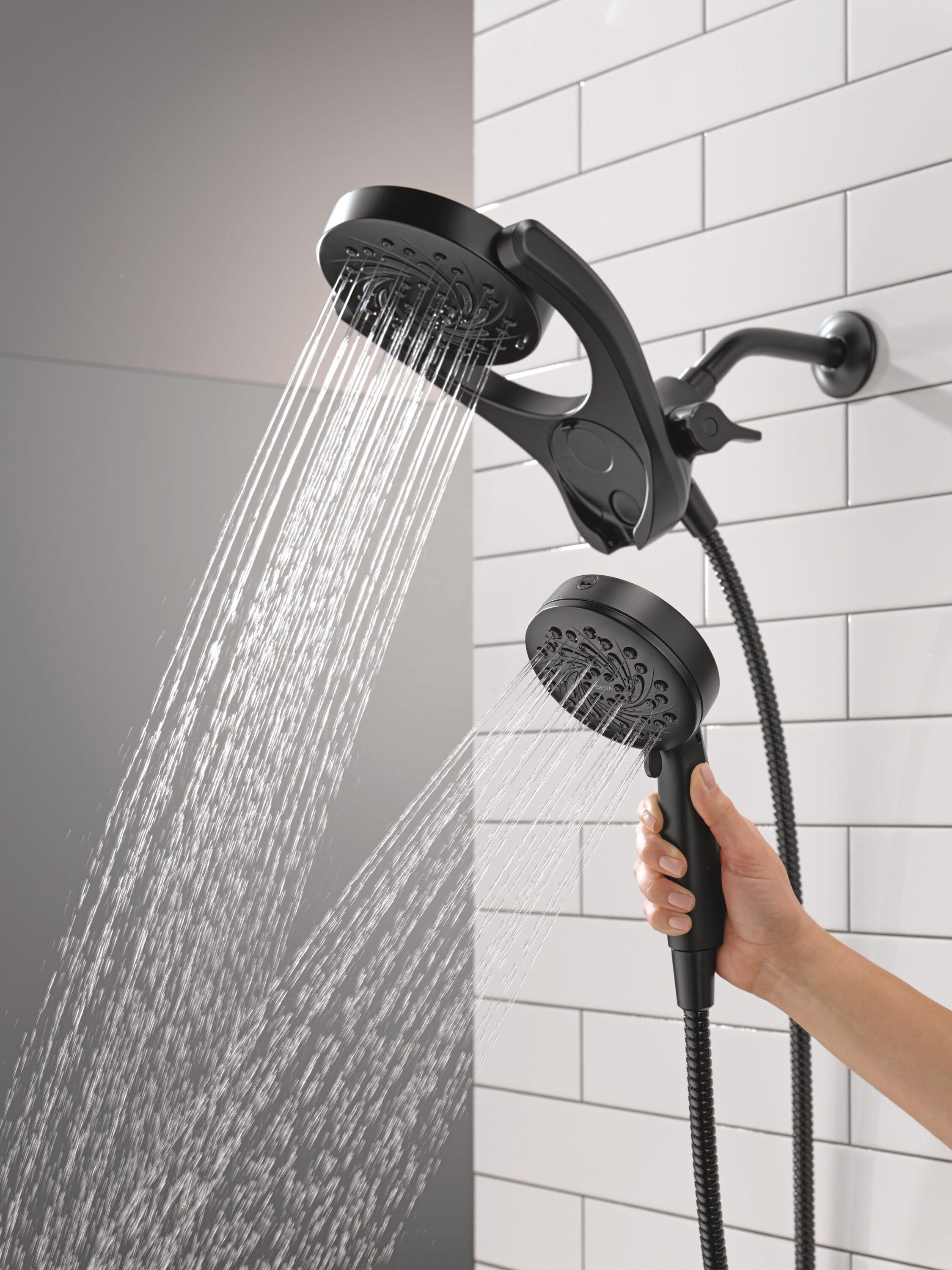 5-Setting HydroRain 2-in-1 Dual Shower Head with ProClean Spray