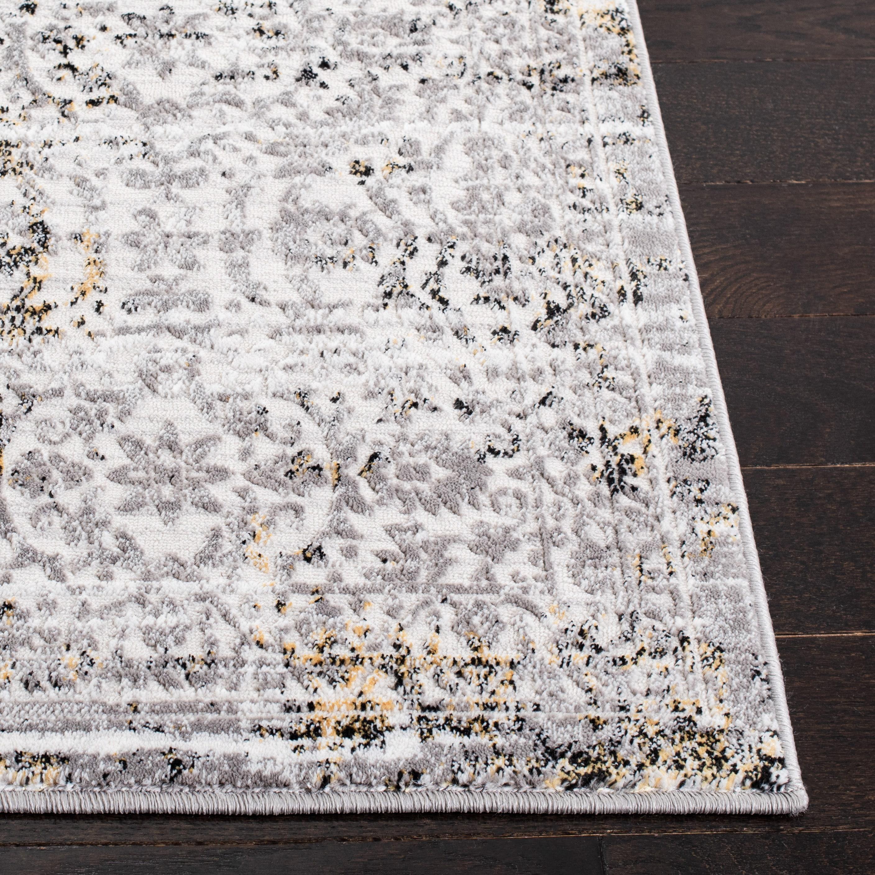 Amelia ALA239 Power Loomed Area Rug - Grey/Ivory - 6'7"x6'7" - Safavieh.