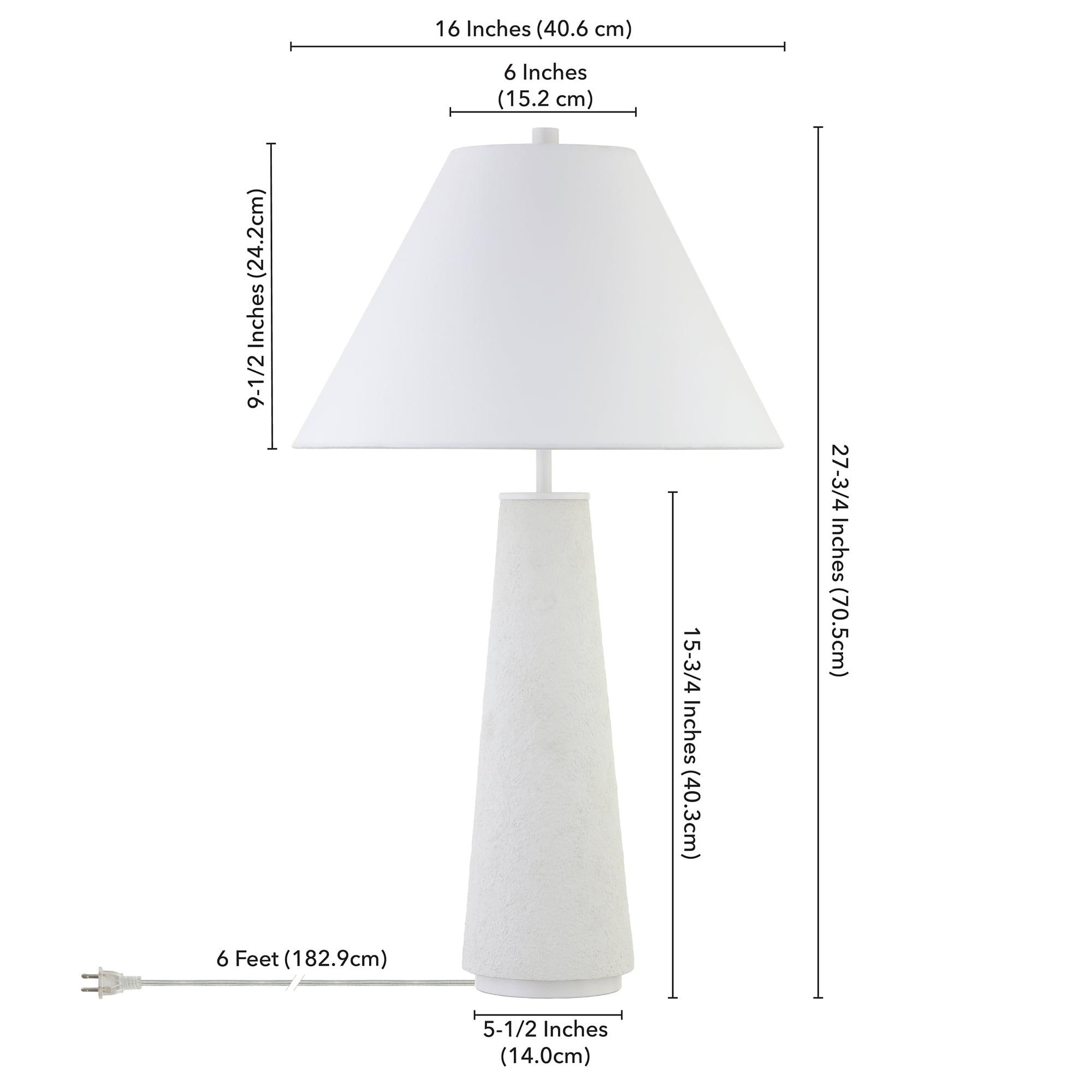 Evelyn&Zoe Ingalls 27.5" Transitional Ceramic Table Lamp with White Cone Fabric Shade