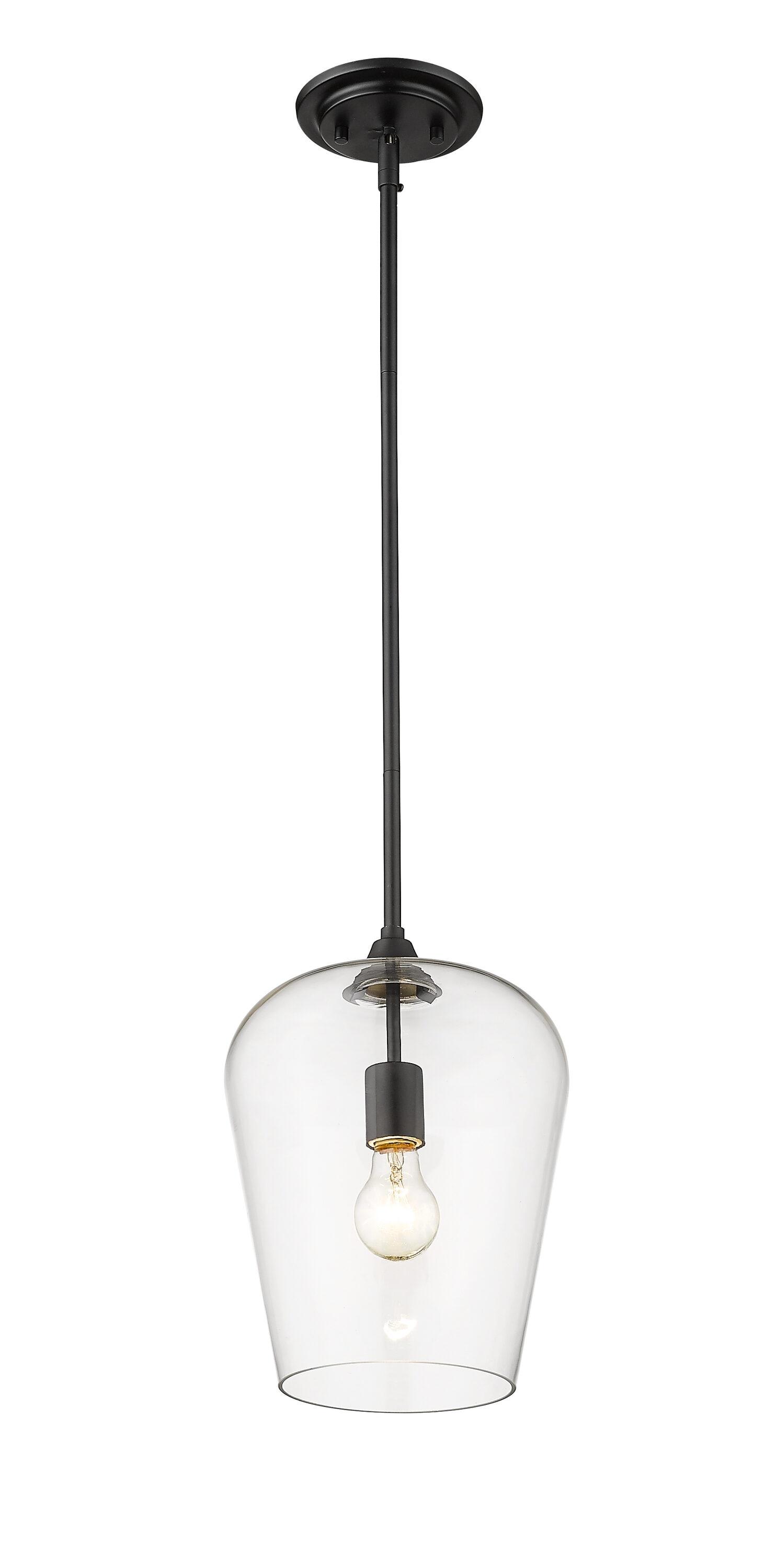 Z-Lite Joliet 1 - Light Pendant in  Matte Black