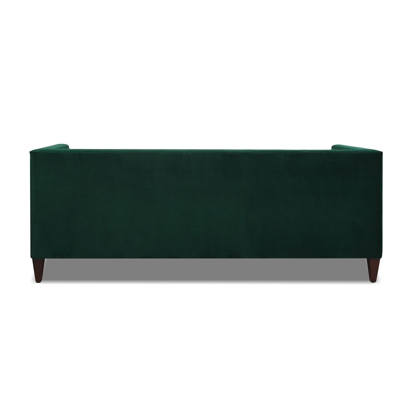 Jack 84" Tufted Tuxedo Sofa Double Cushion Evergreen