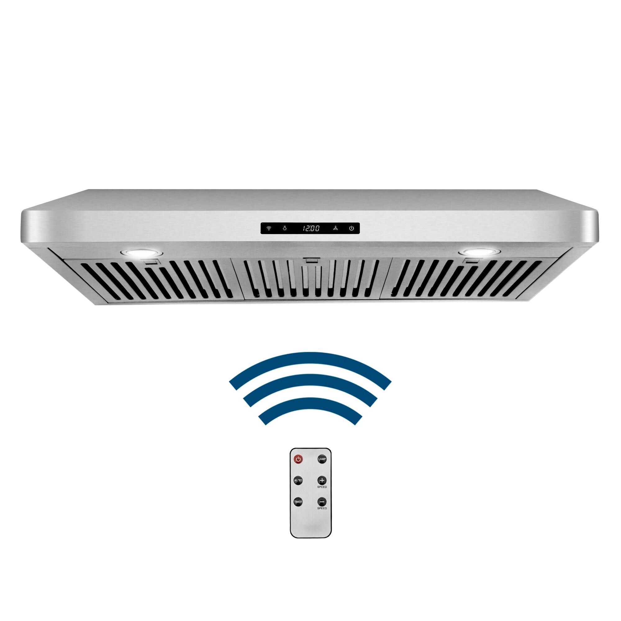 Cosmo 36 in. Haven Collection Ducted Under Cabinet Range Hood, Touch Controls, LED Lights, Permanent Filters, Stainless Steel