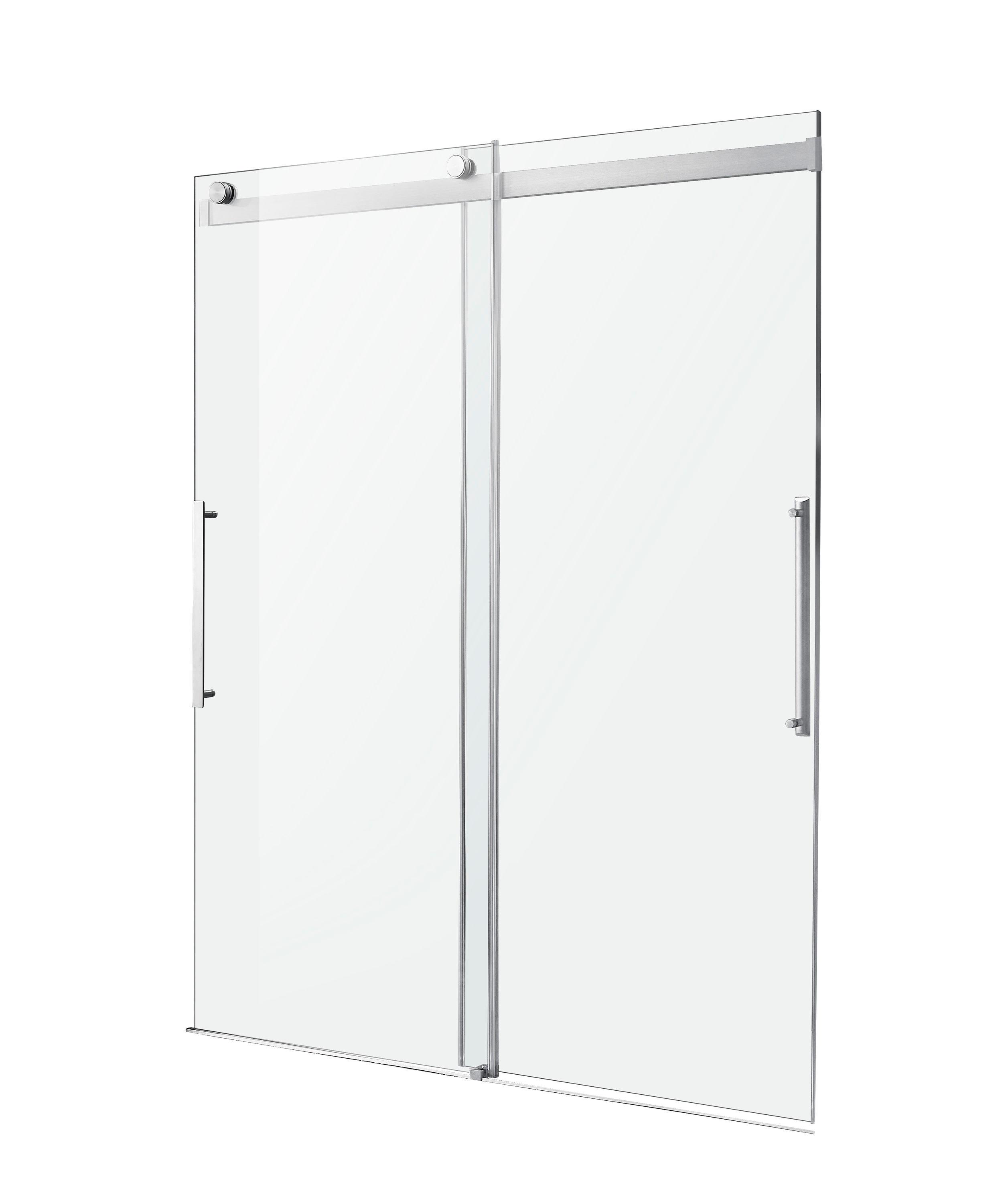 Stellar 48" W x 76" H Double Sliding Frameless Shower Door