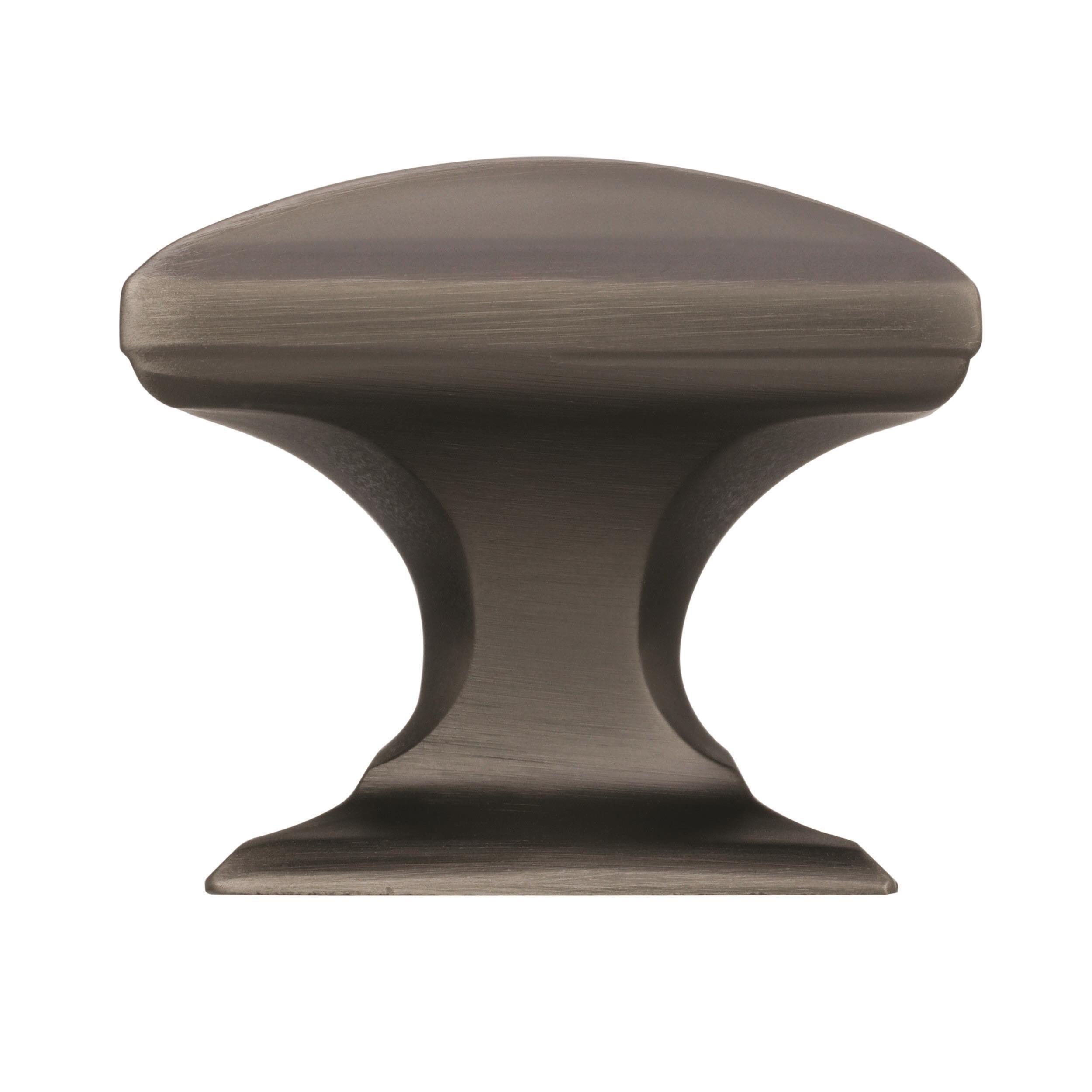 Amerock Candler 1-1/4 inch (32mm) Length Antique Silver Cabinet Knob