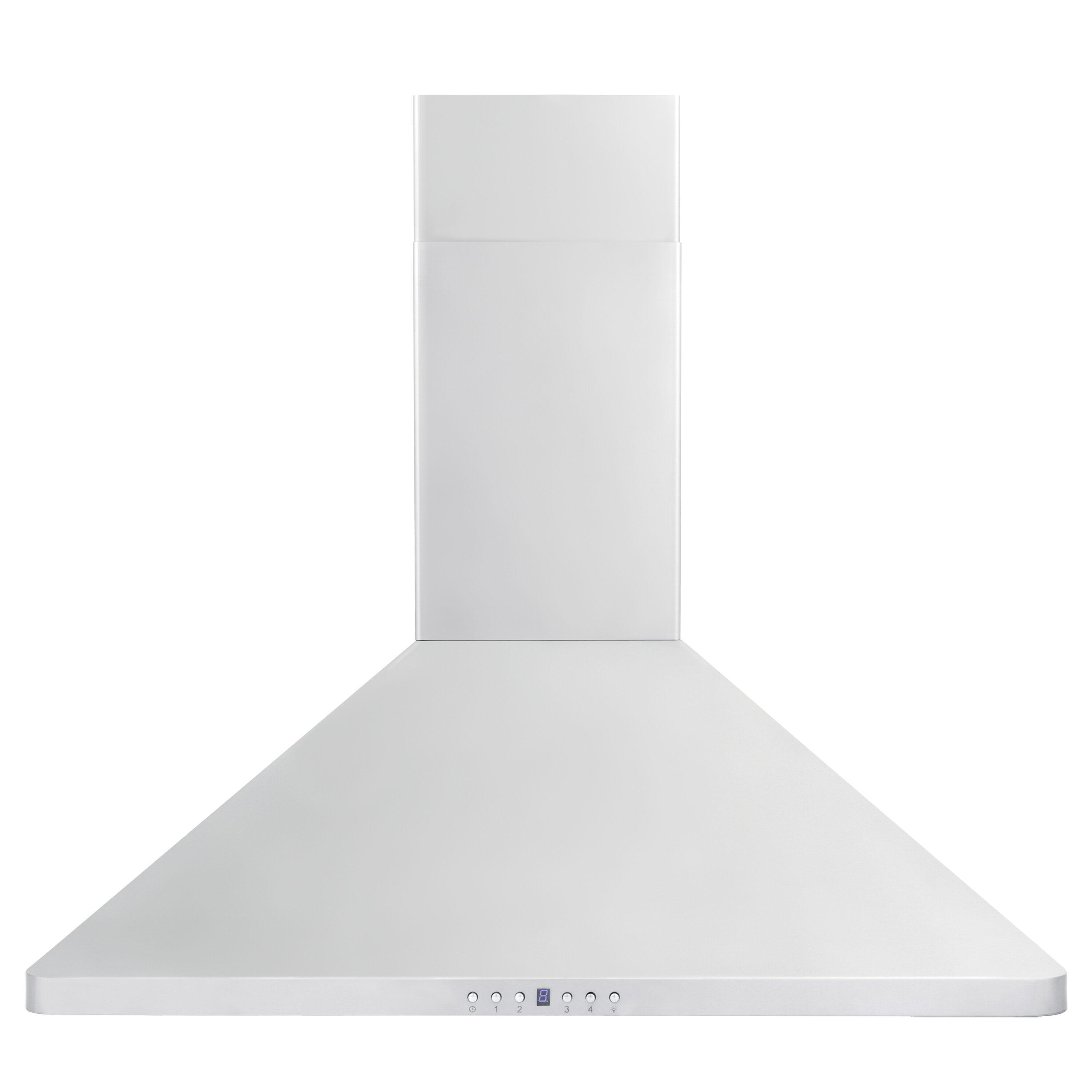 ZLINE KITCHEN & BATH 36 inch Convertible 400-CFM Recirculating Stainless steel Wall-Mounted Range Hood