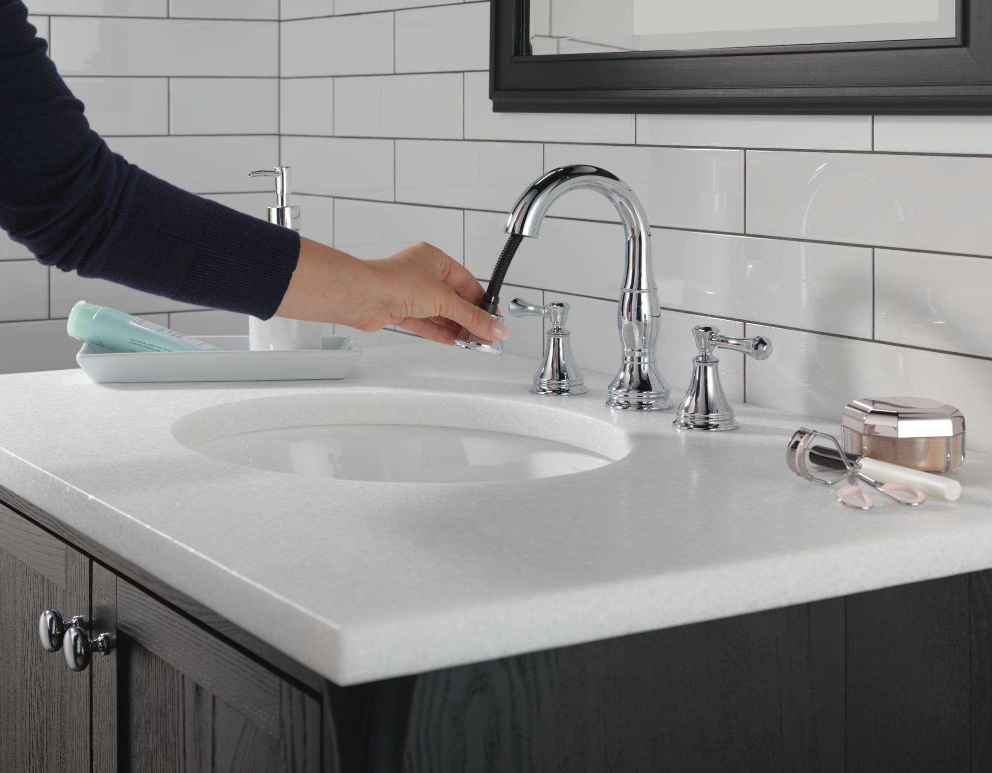 Cassidy Widespread Bathroom Faucet 3 Hole, 2-handle Bathroom Sink Faucet with Drain Assembly