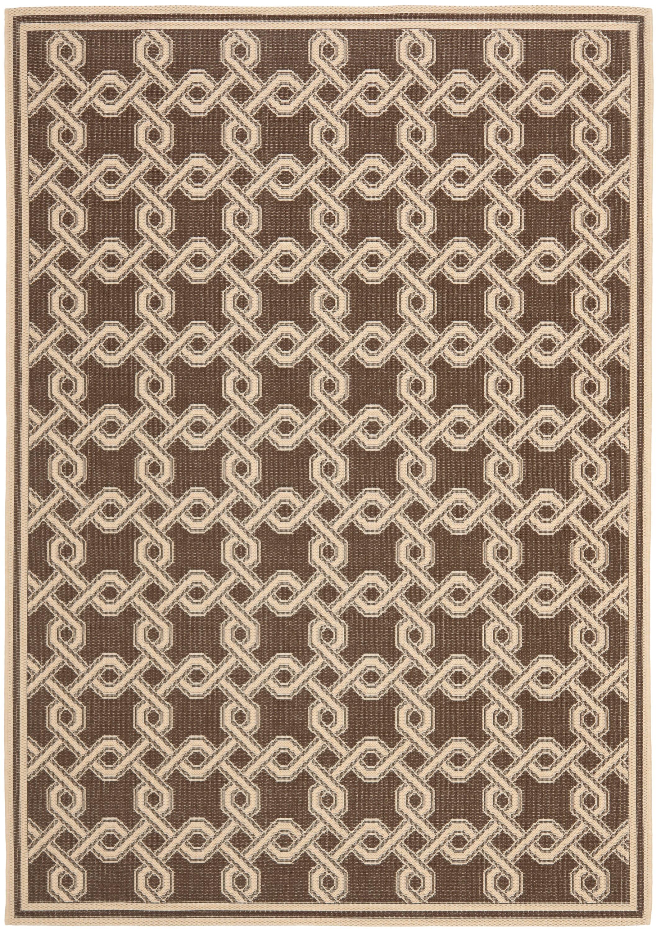 Martha Stewart Crosslink - MSR4253 - Indoor Power Loomed Area Rugs - Chocolate/Cream - 5'3"x7'7"