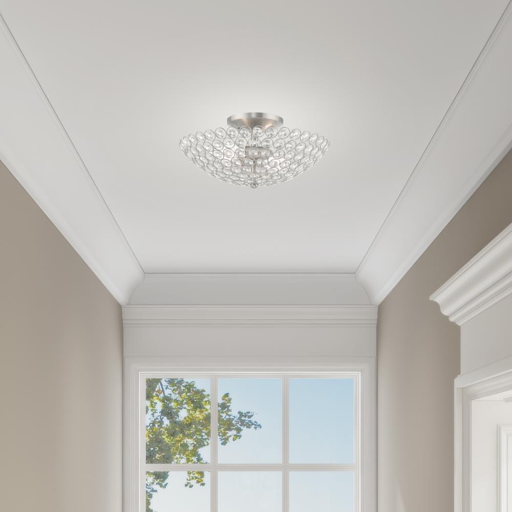 Livex Lighting Cassandra 2 - Light Semi-Flush Mount in  Brushed Nickel