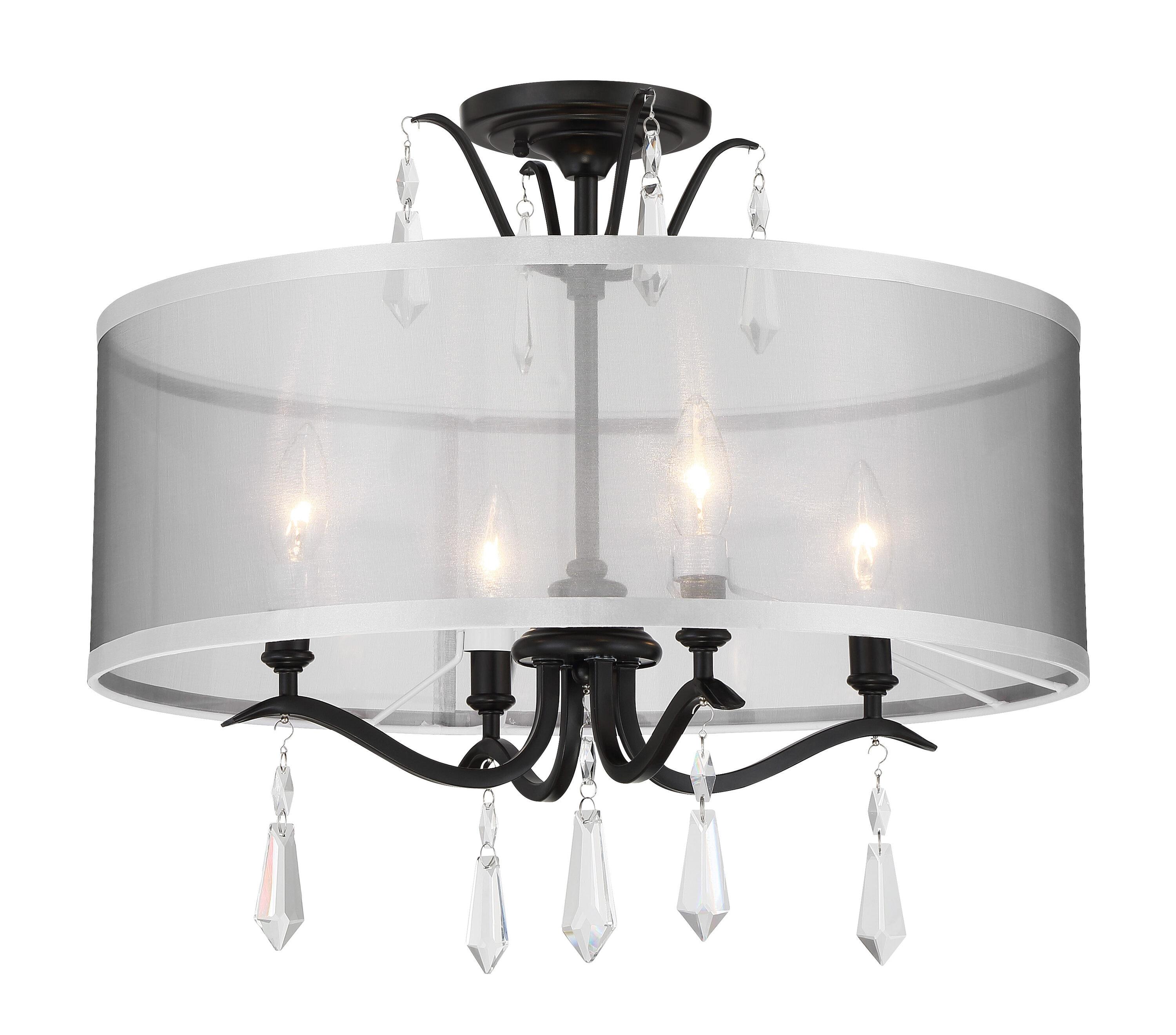 4443-66A-Minka Lavery-Laurel Estate - 4 Light Convertible Foyer-19.13 Inches Tall and 20 Inches Wide-Coal Finish    -Traditional Installation