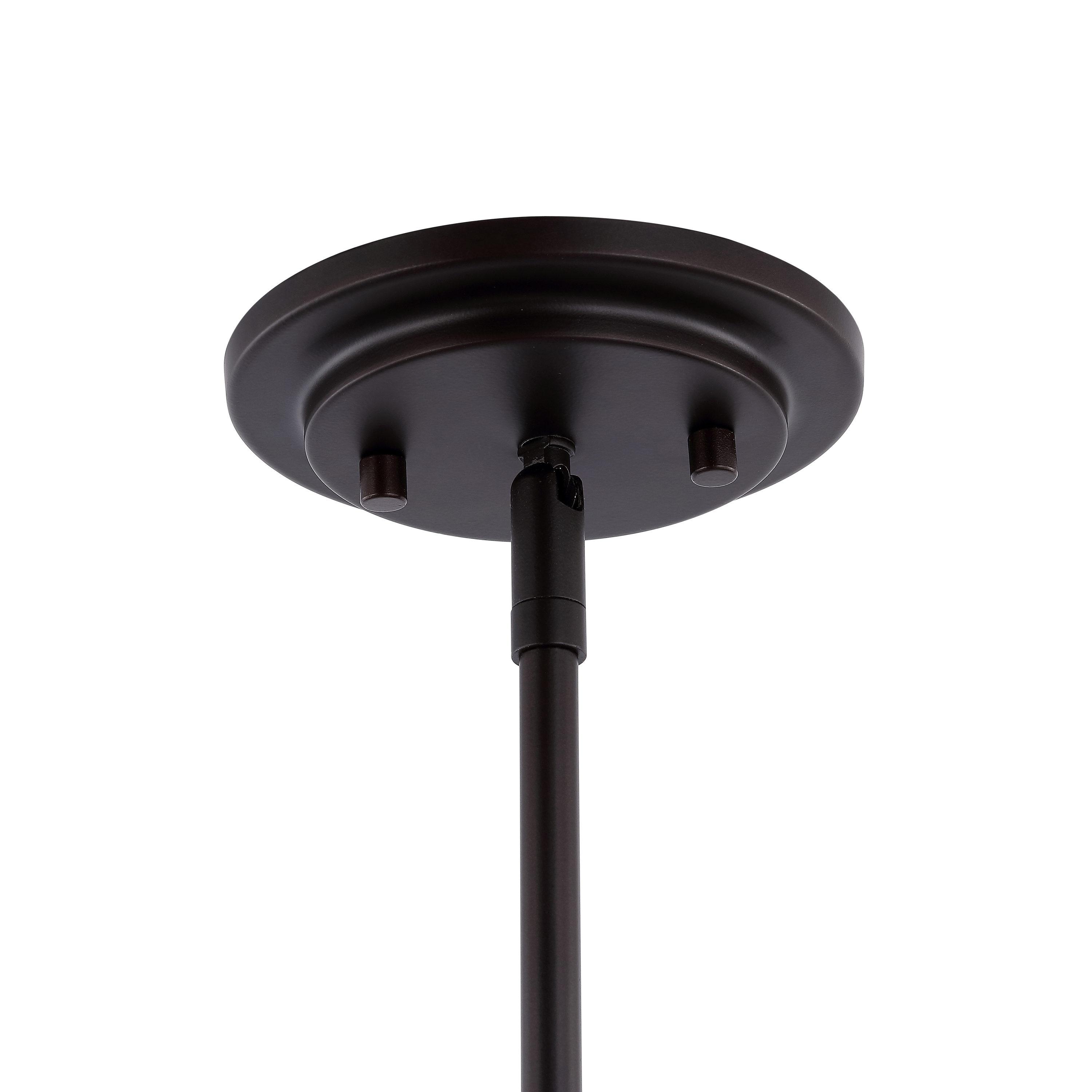 Cole 27" 5-Light Metal Farmhouse Industrial LED Pendant, Oil Rubbed Bronze