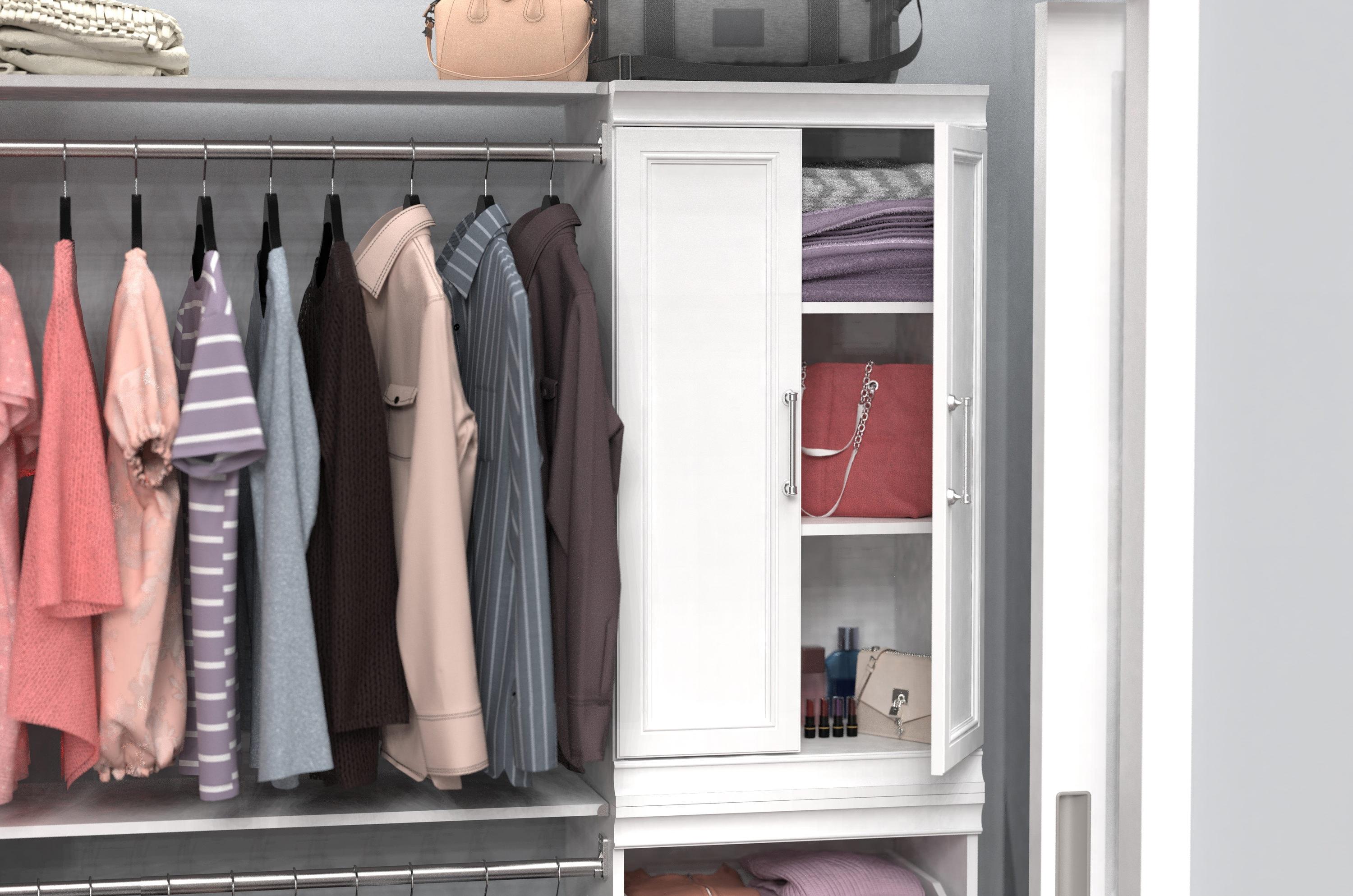 Modular Storage 36.02" W Shelf & Closet Rod