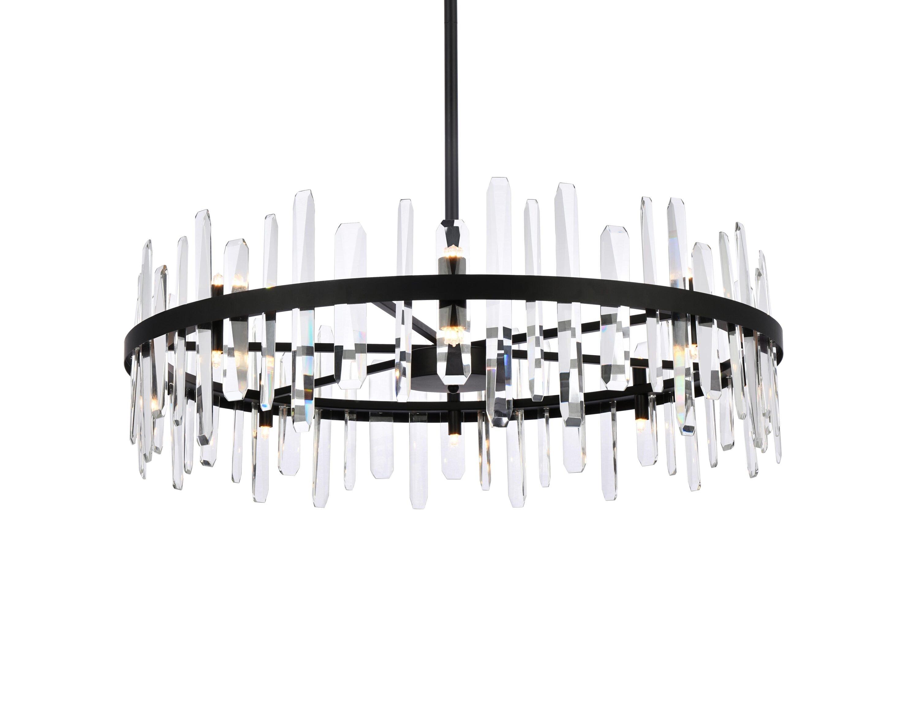 Elegant Lighting Serena 16 - Light Chandelier in  Black